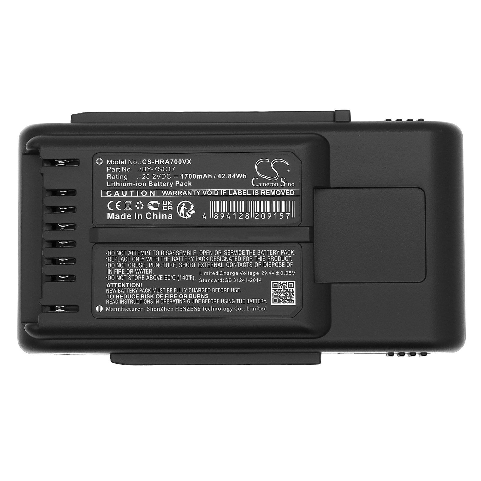 Batteri for støvsuger til Sharp EC-SR8-B, EC-SR9-B, EC-HR7-T osv.