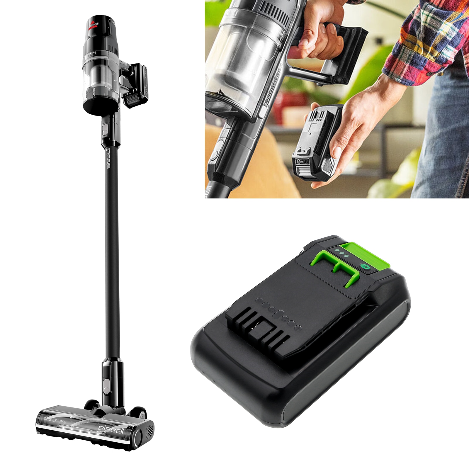 Batteri for støvsuger til Bissell 3789, 3797W, Cleanview XR Stick Vacuum osv.