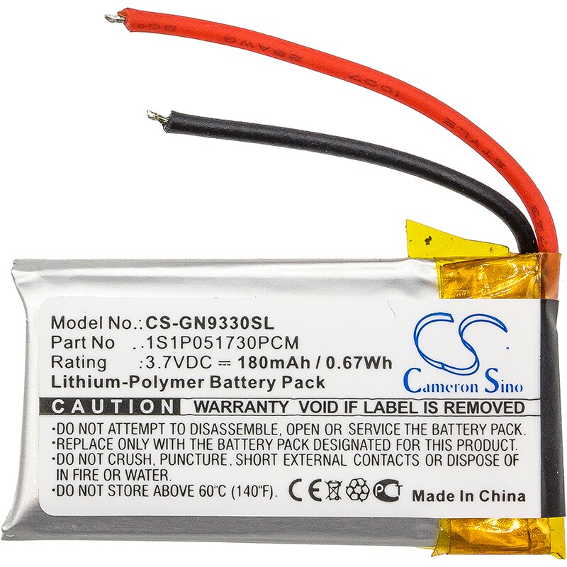 Batteri til trådløst hodesett for GN Netcom 9330, GN9330