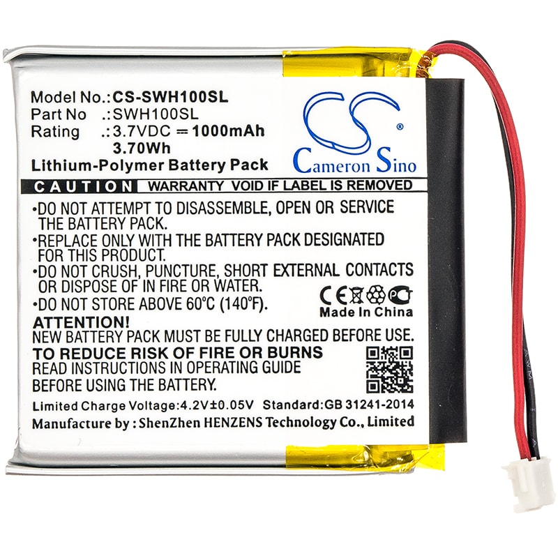 Batteri til trådløst hodesett for Sony WH-1000xM3, WH-CH710N/B, WH-XB900 og andre.