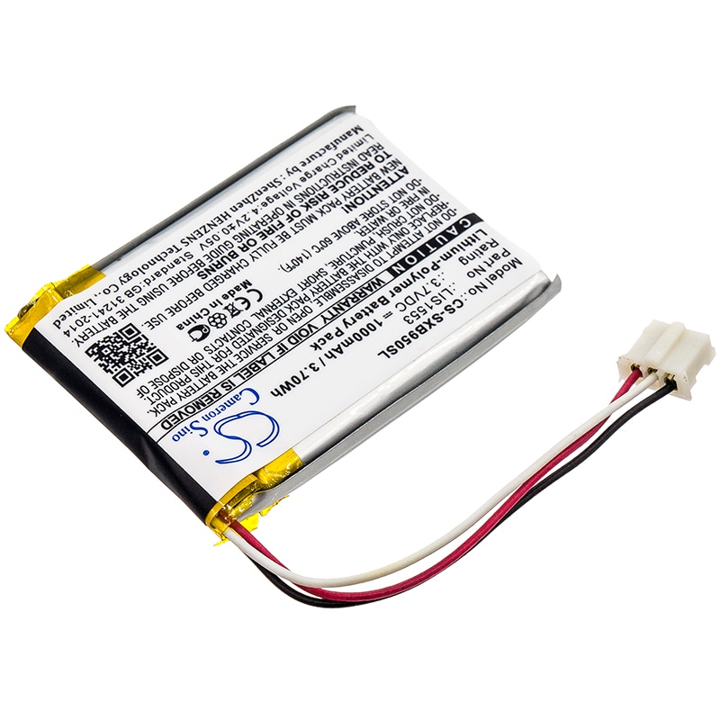 Batteri til trådløst hodesett for MDR-XB950N1, WH-CH700N, SRS-WS1 og andre.