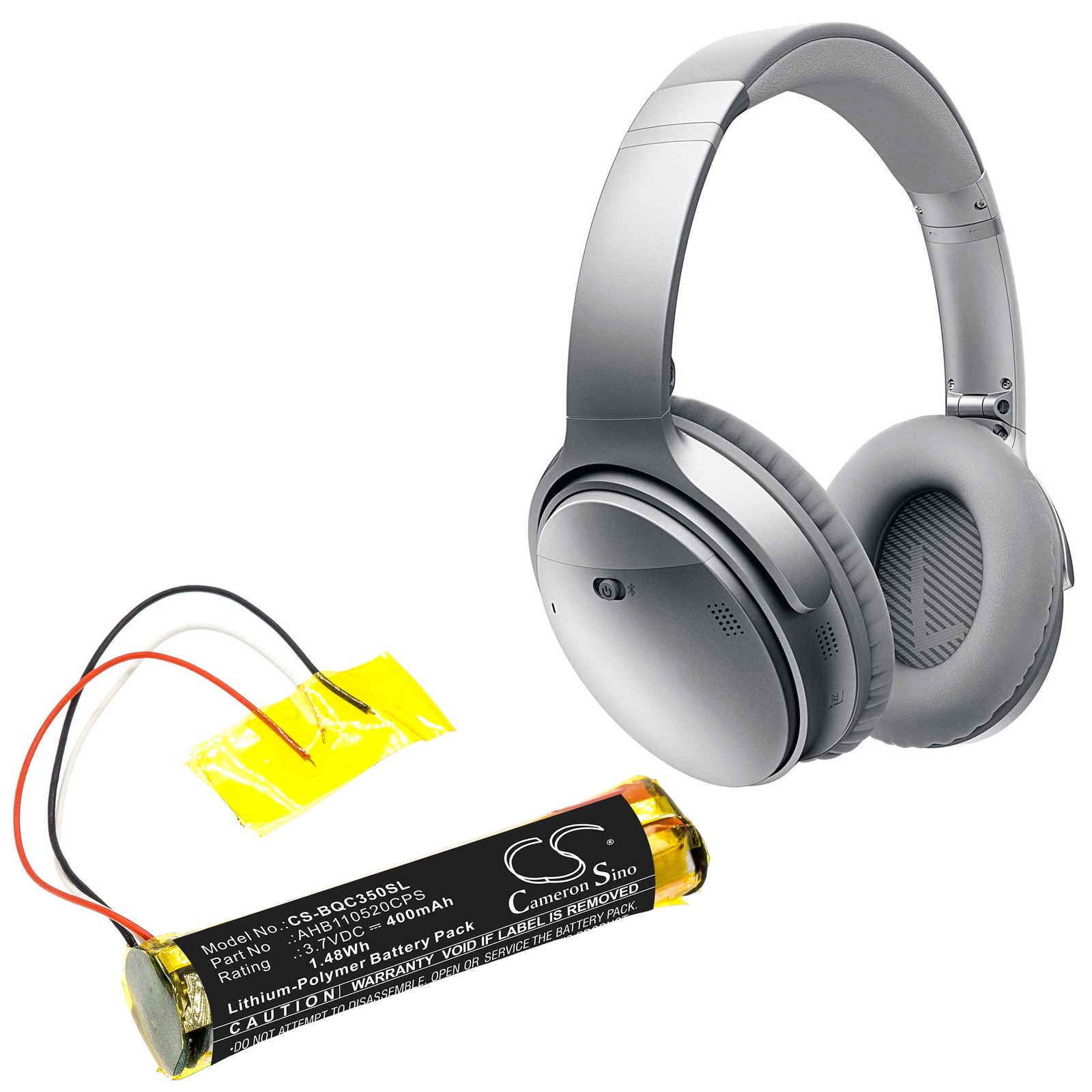 Batteri til trådløst headset for Bose QuietComfort 35, QC35, 419811