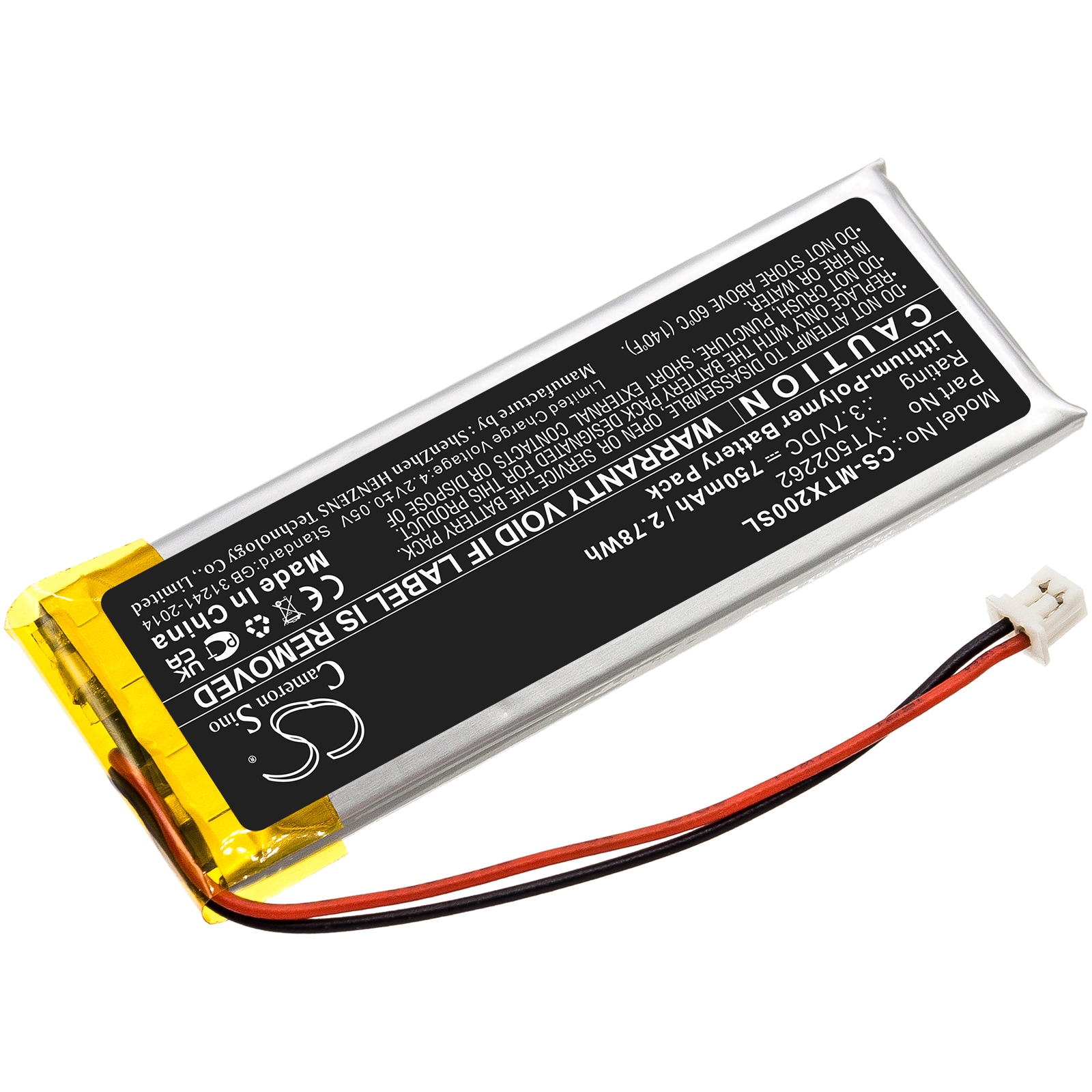 Batteri til trådløst hodesett for Midland BTX2 Pro, BTX1 Pro, BTX1 Pro S og andre