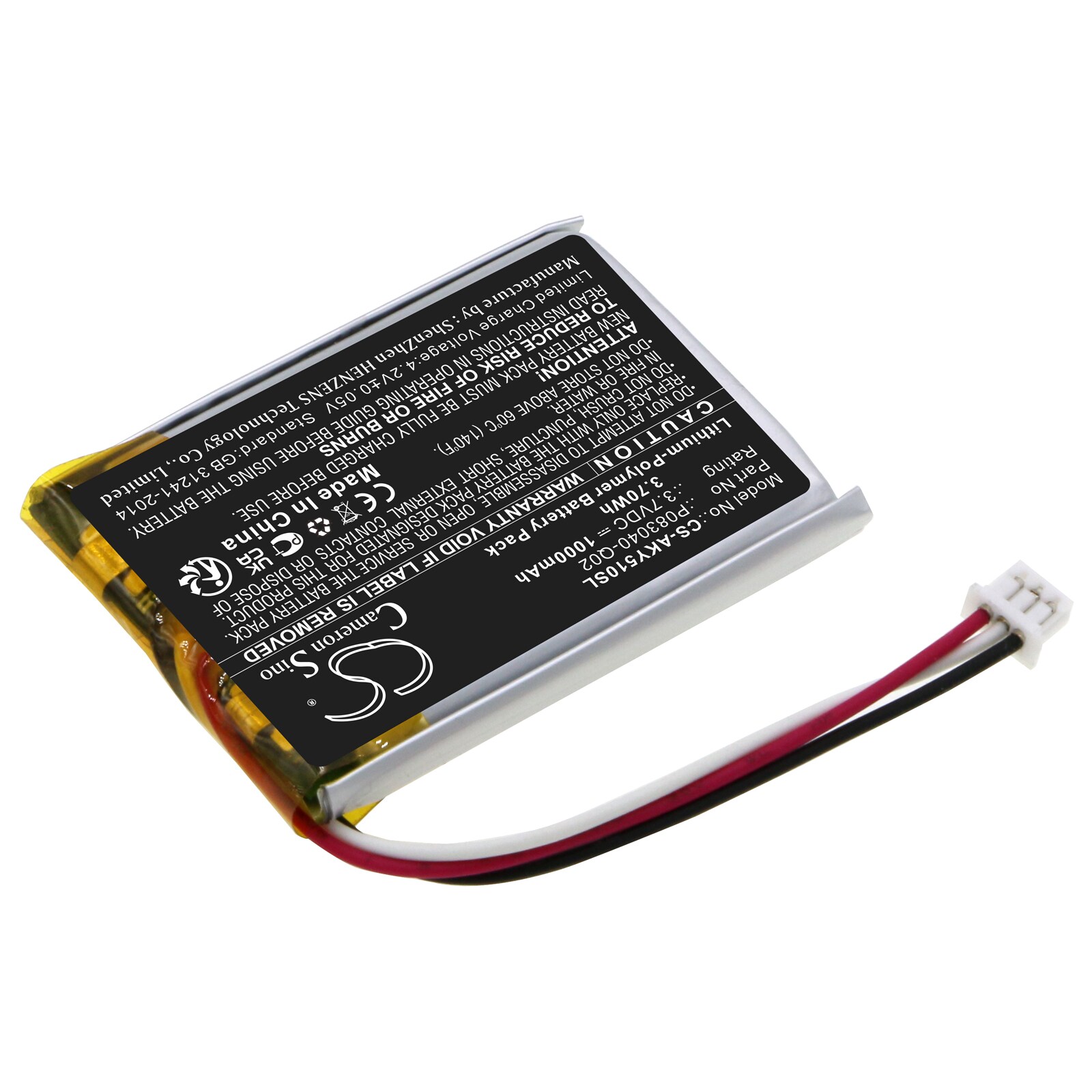Batteri for AKG Y50BT, C50BT trådløse hodetelefoner