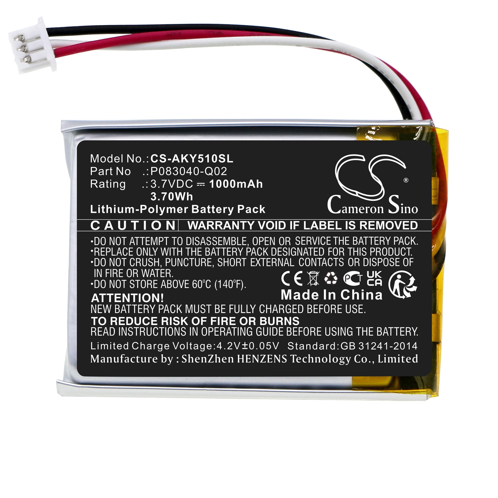 Batteri for AKG Y50BT, C50BT trådløse hodetelefoner
