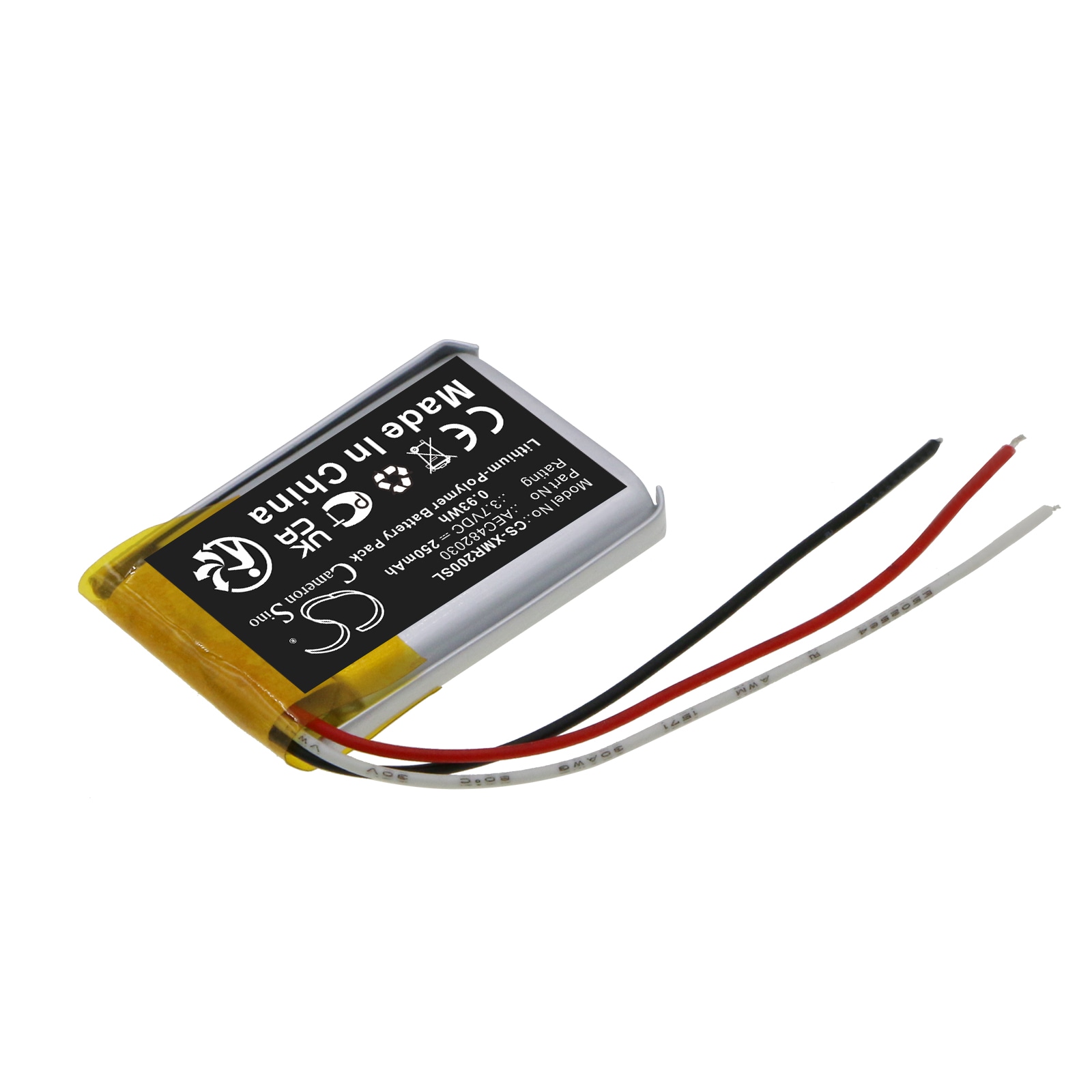 Batteri for trådløst hodesett for Xiaomi Air 2 ladeboks