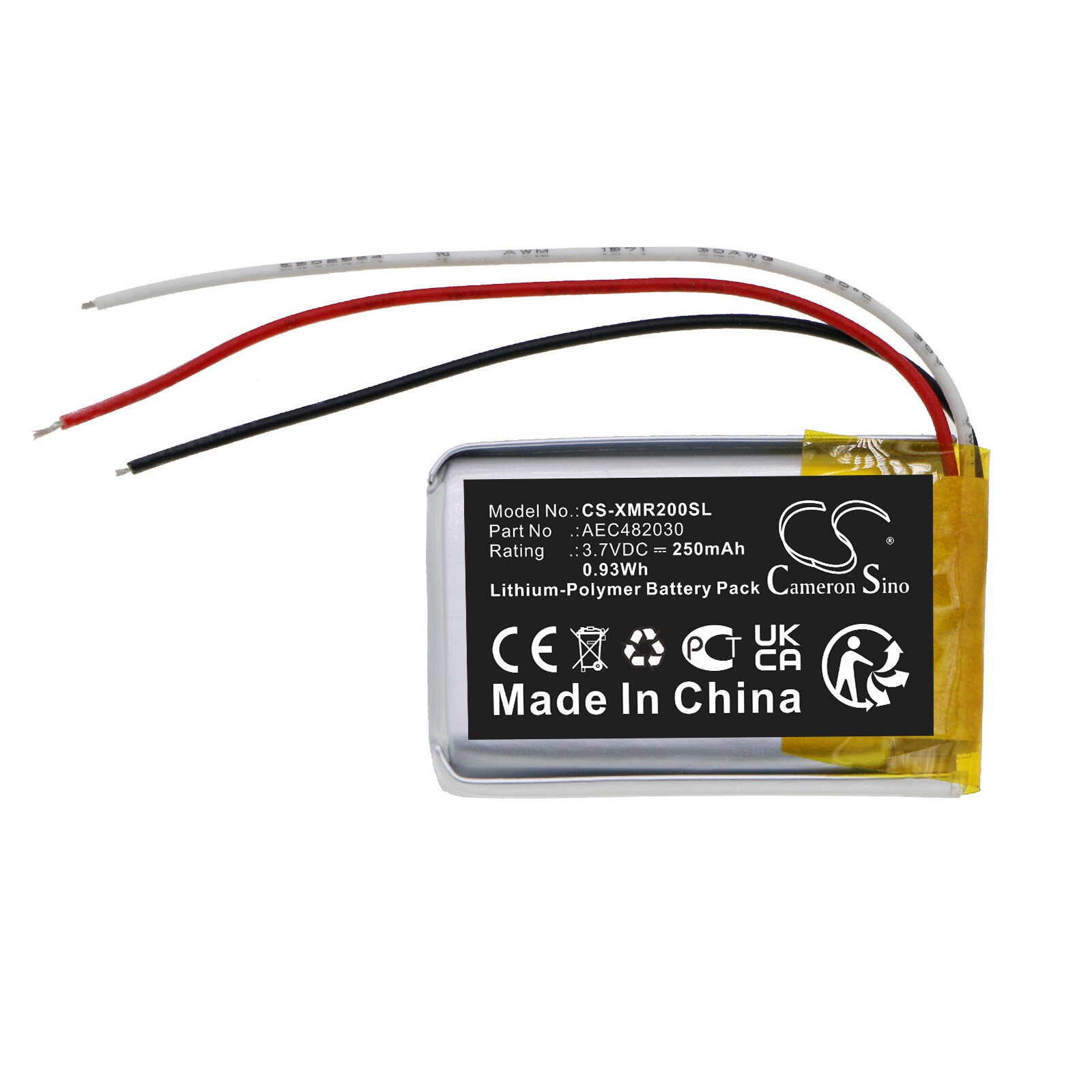 Batteri for trådløst hodesett for Xiaomi Air 2 ladeboks