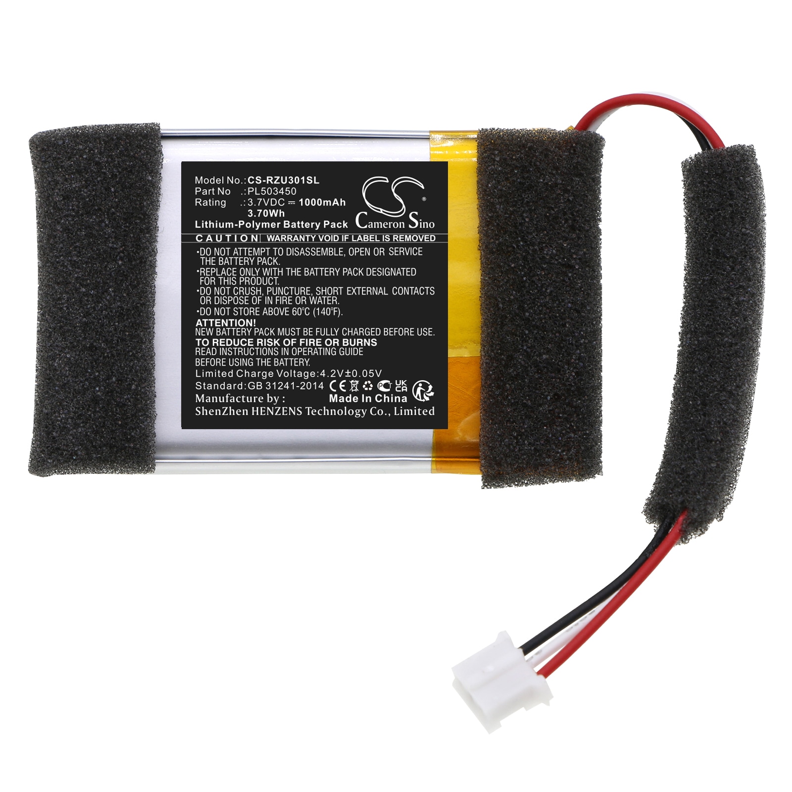 Batteri til trådløst hodesett for Razer Nari Ultimate, RZ04-02670100-R3U1