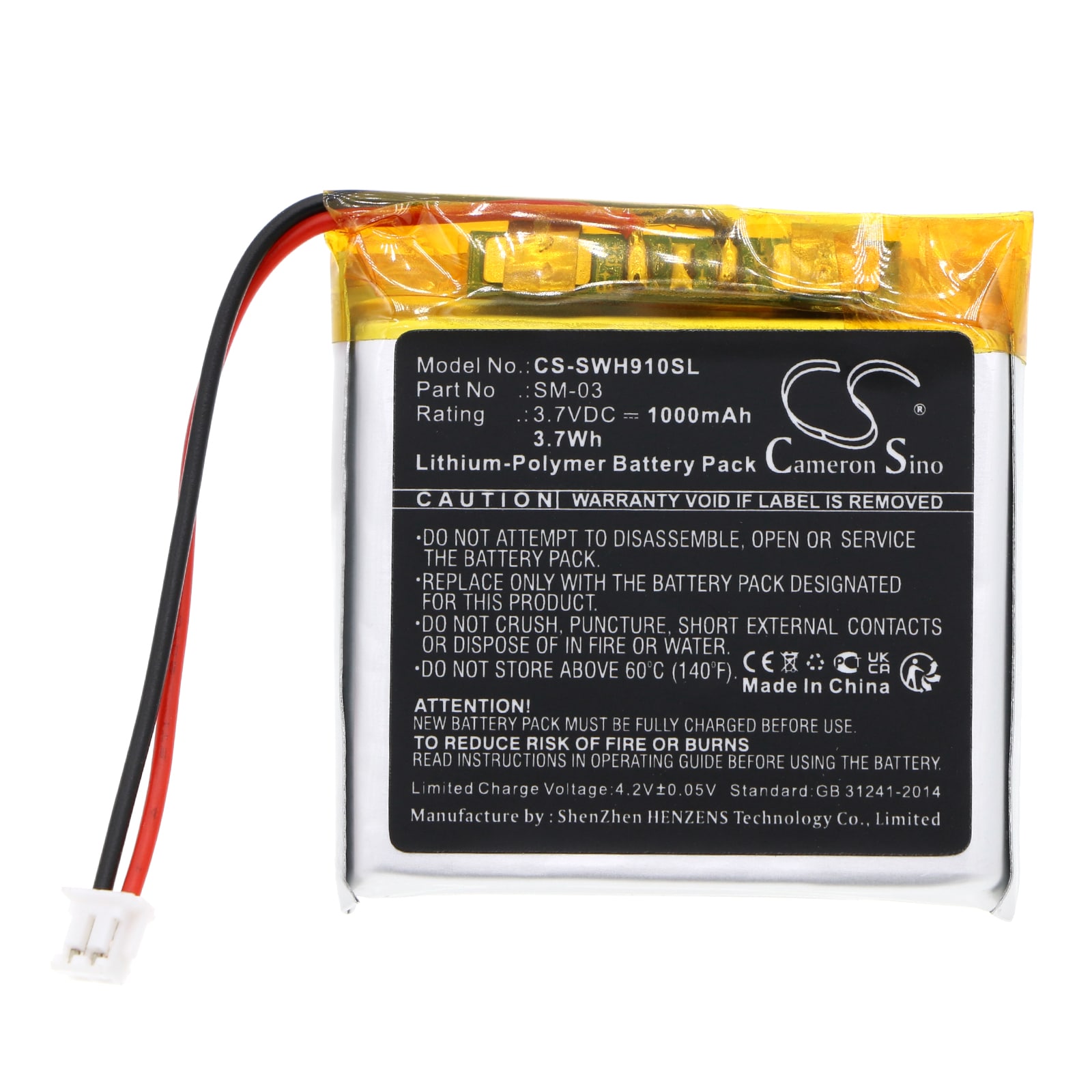Batteri til trådløst hodesett for Sony WH-H910N, WH-H910