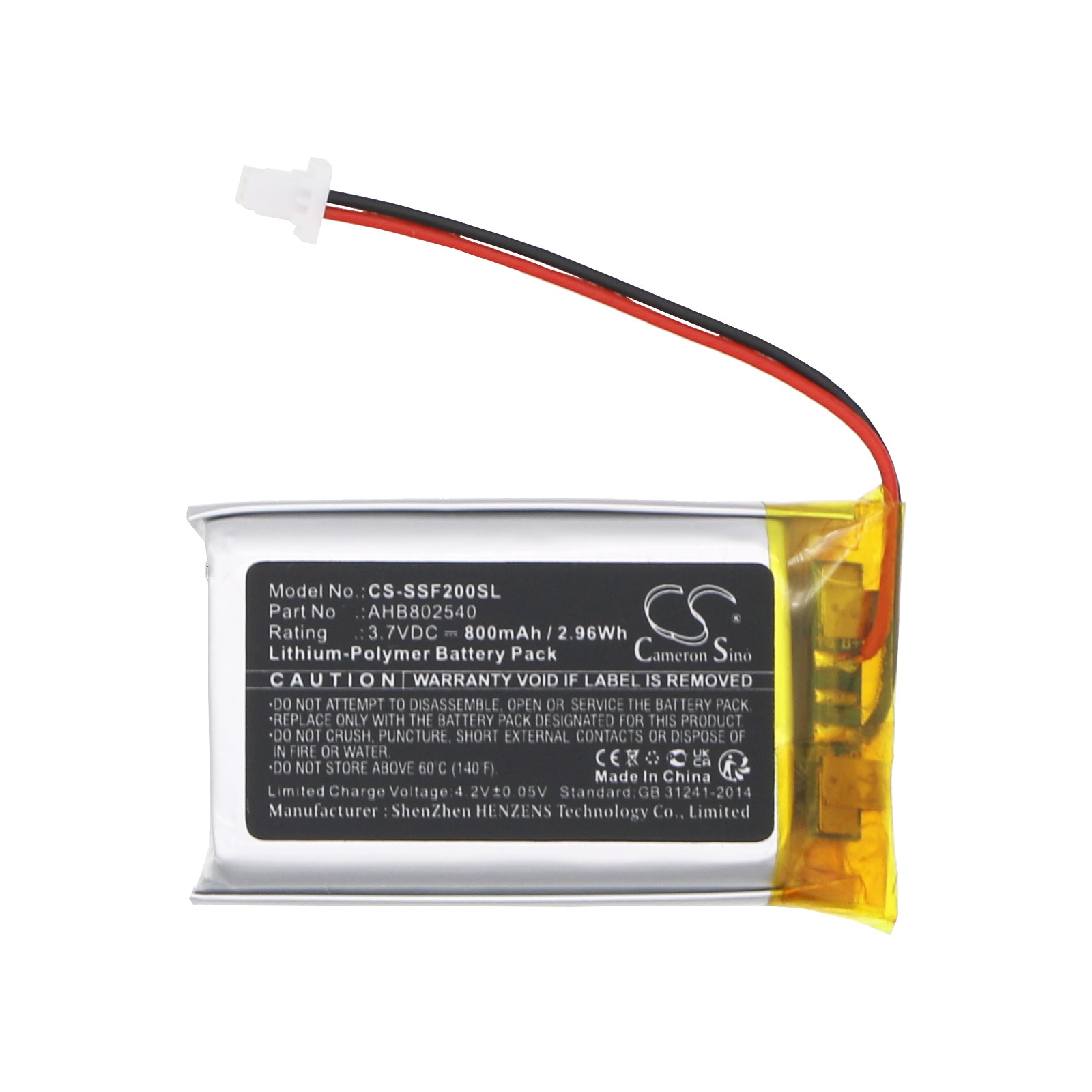 Batteri til Sena SF2/SF4 – 800 mAh AHB802540 Li-Polymer