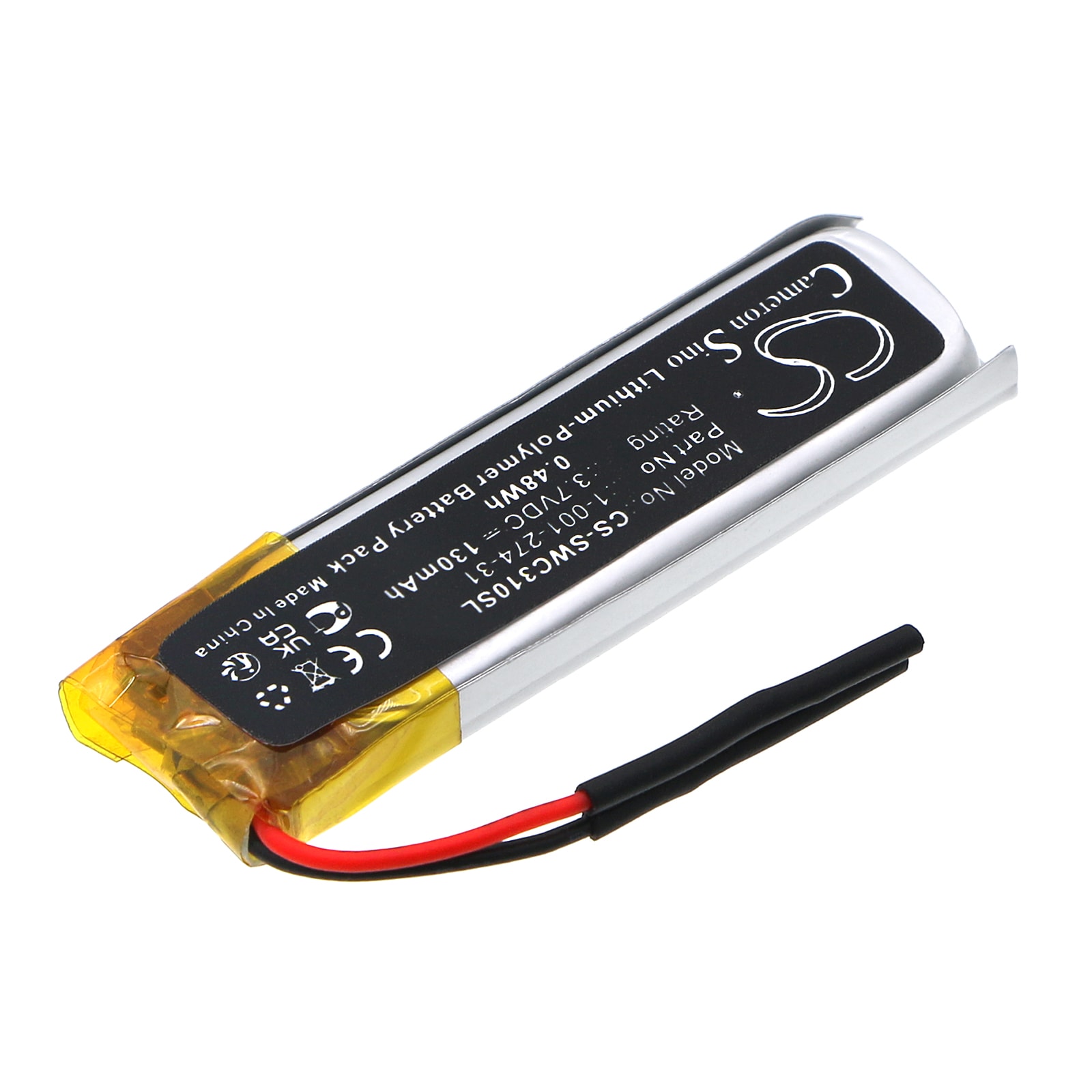 Batteri til trådløst hodesett for WI-C600N, WI-C400, WI-C500 og andre.