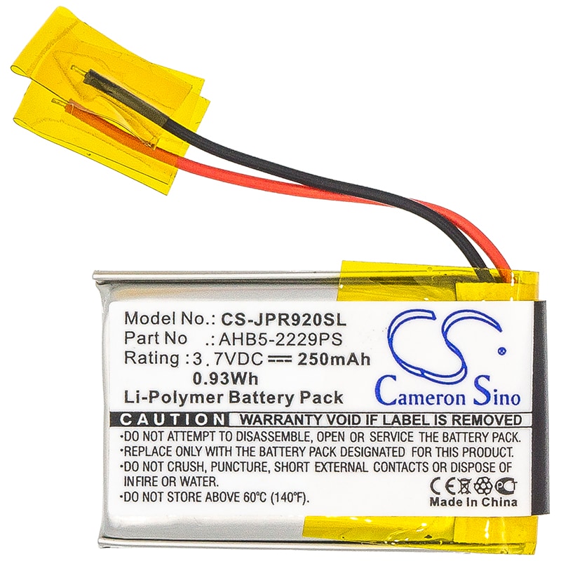 Batteri til trådløst hodesett for Jabra Pro 900, Pro 920, Pro 923 og andre.