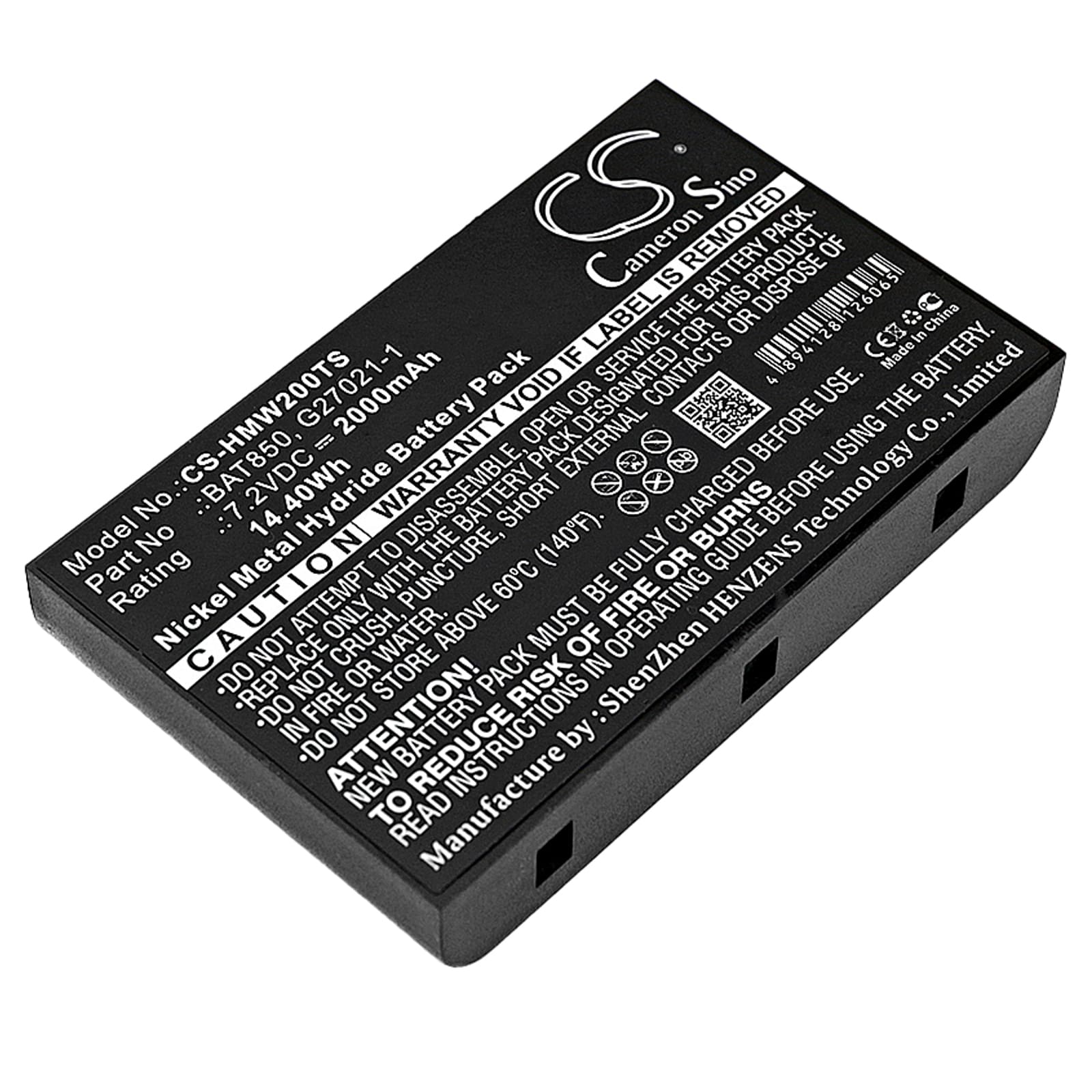 Batteri til trådløst hodesett for HME MB-basestasjoner, WS200, Pro 850 Intercom osv.