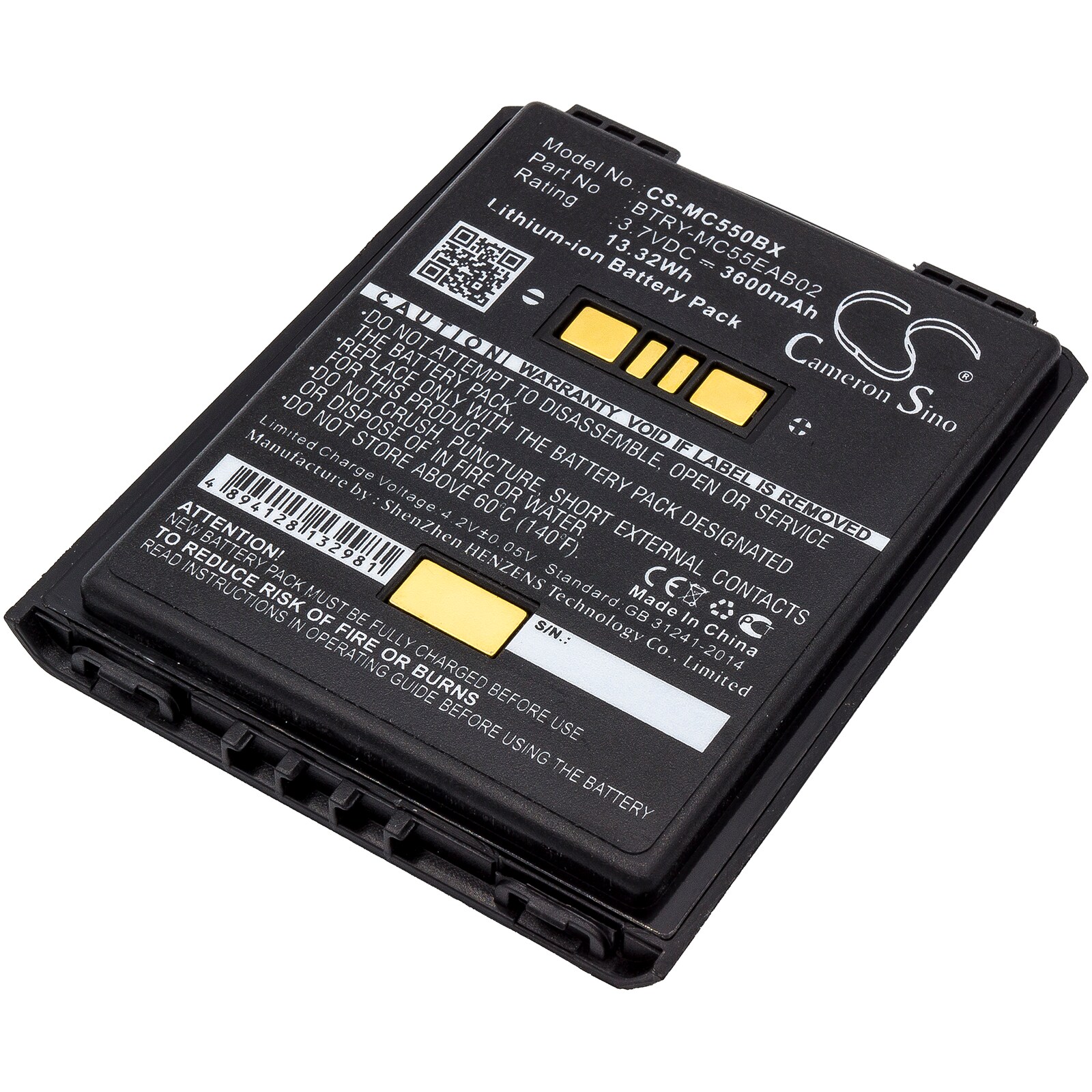 Batteri til strekkodeskanner for Symbol MC55, MC55A, MC56 osv.