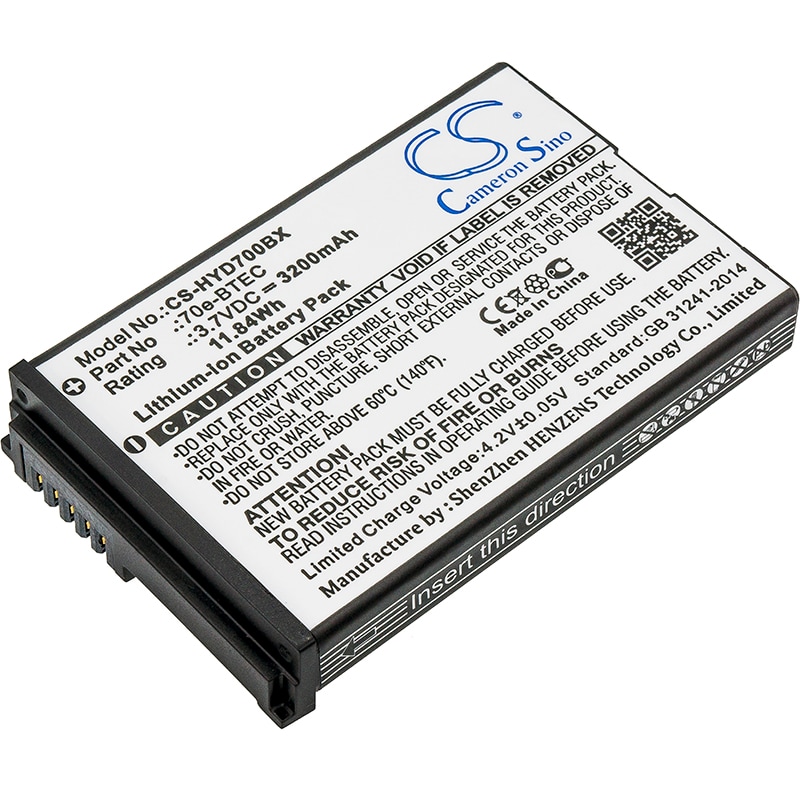 Batteri til strekkodeskanner for Honeywell Dolphin 60s, Captuvo SL42 Sled osv.