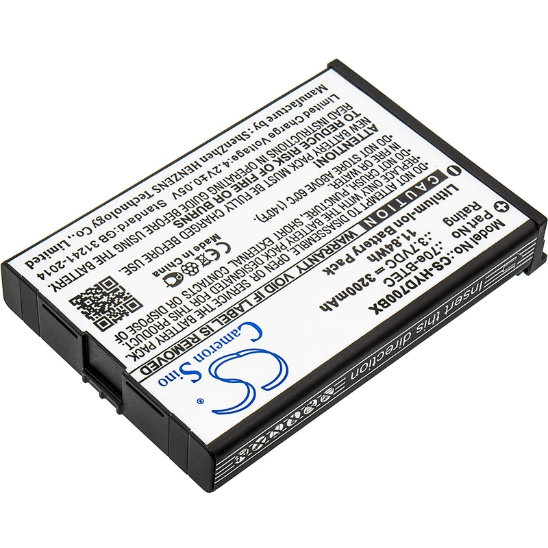 Batteri til strekkodeskanner for Honeywell Dolphin 60s, Captuvo SL42 Sled osv.
