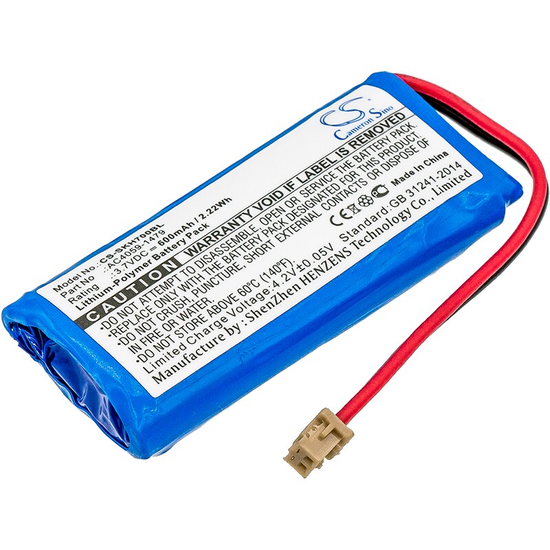Batteri til strekkodeskanner for Socket Mobile CHS 7Qi, CHS 7X, CHS 7Xi og andre.