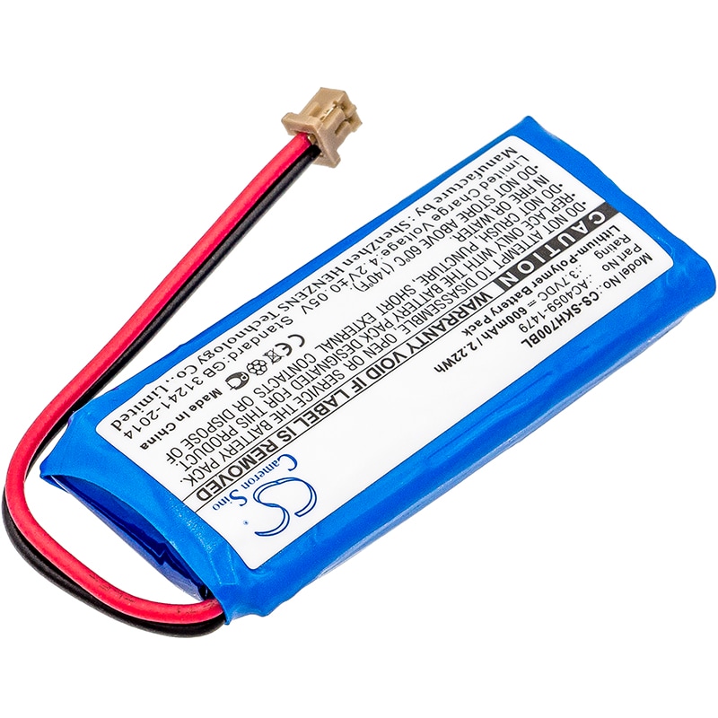 Batteri til strekkodeskanner for Socket Mobile CHS 7Qi, CHS 7X, CHS 7Xi og andre.