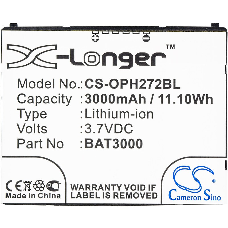Batteri til strekkodeskanner for Opticon H-27, H-27 1D, H-27 2D