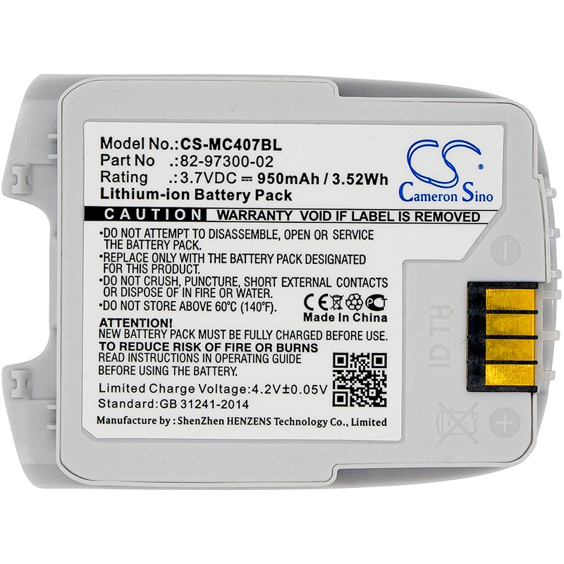 Batteri for strekkodeskanner for Motorola CS4070, CS4070-SR