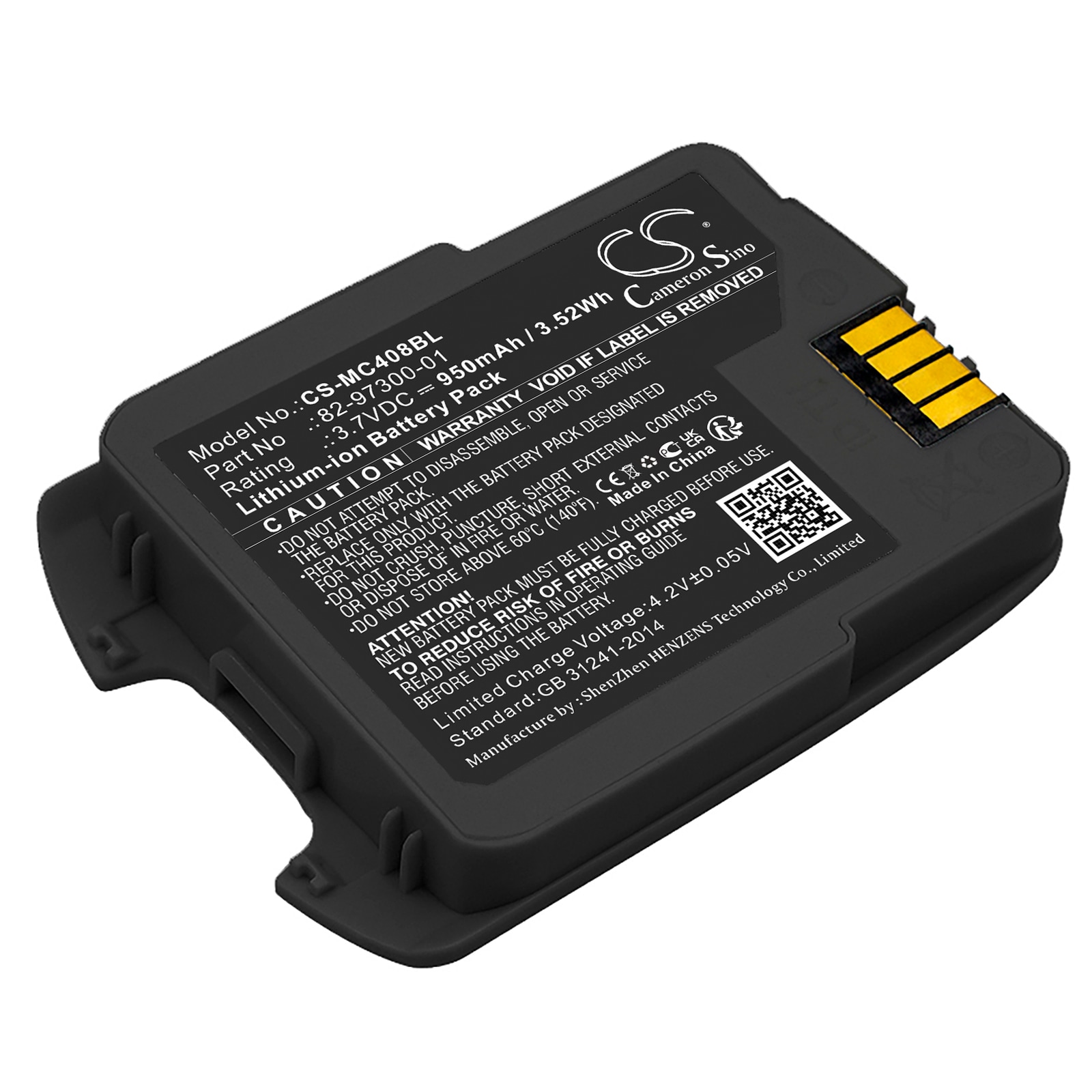 Batteri for strekkodeskanner for Motorola CS4070, CS4070-SR