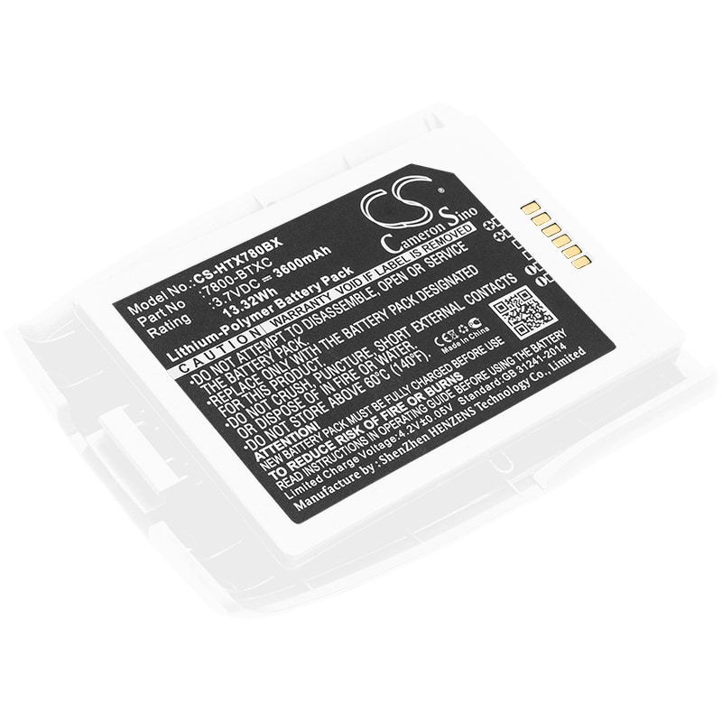 Batteri til strekkodeskanner for Honeywell Dolphin 7800