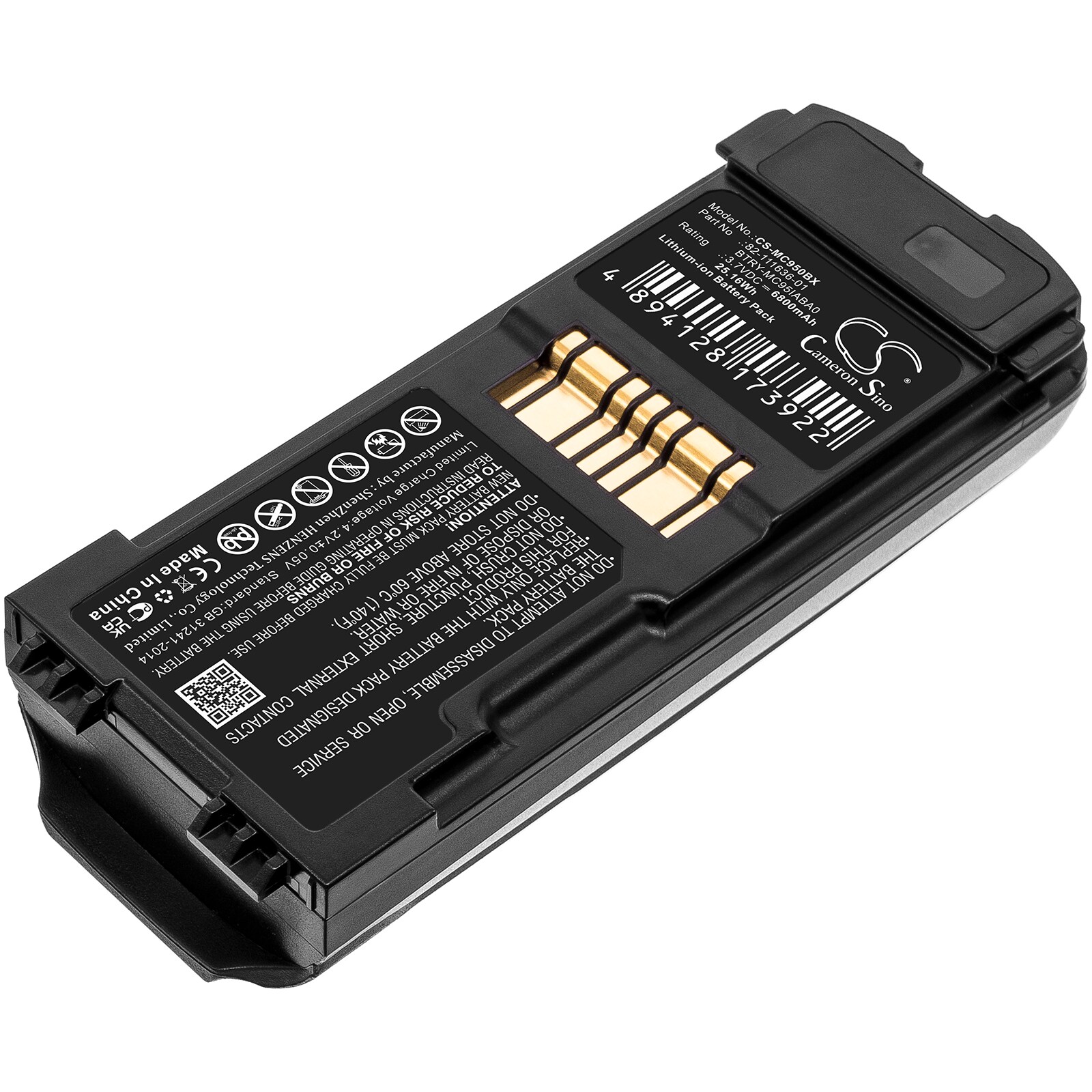 Batteri for Symbol MC9500, MC9590, MC9596 strekkodeskanner