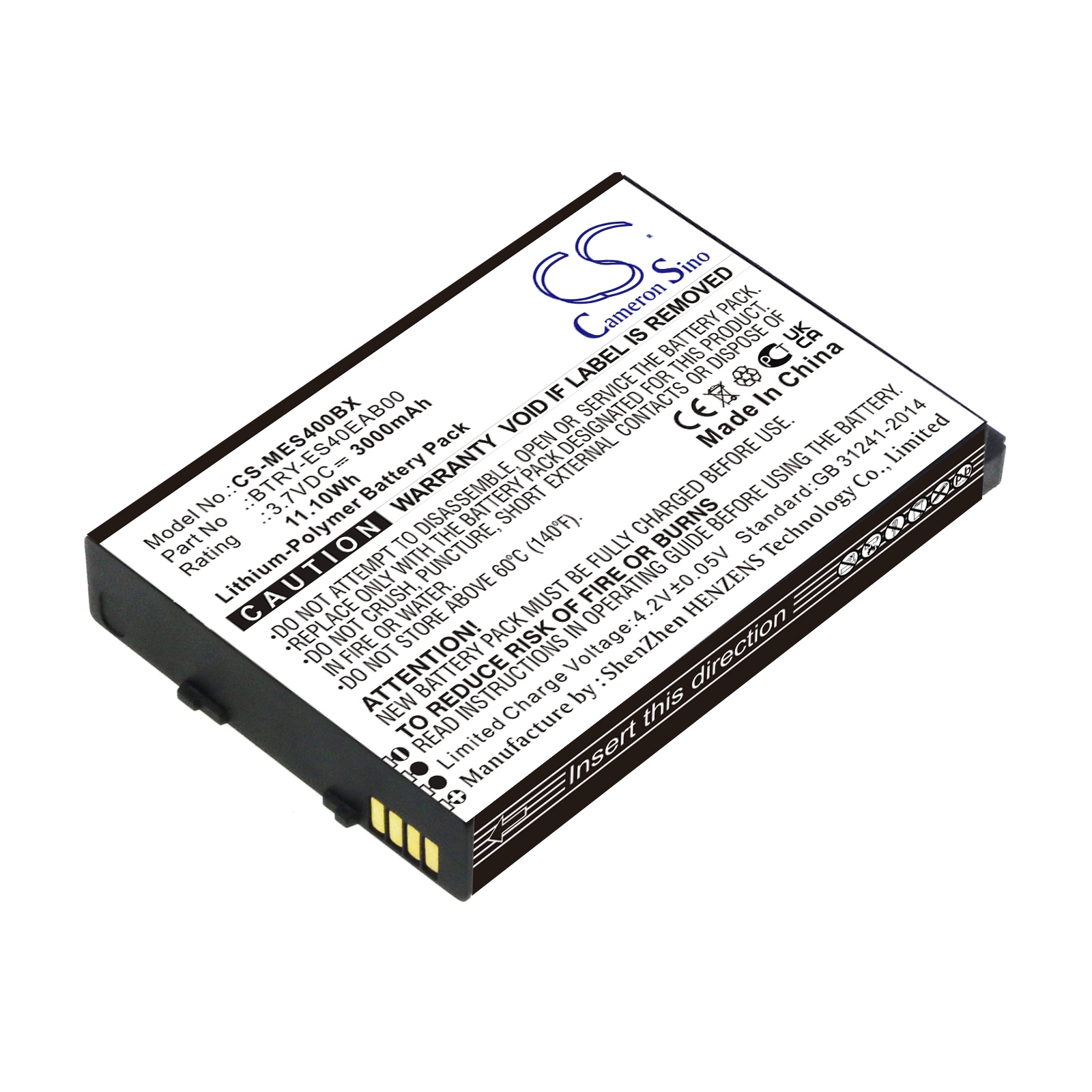 Batteri til strekkodeskanner for Symbol ES400, ES405