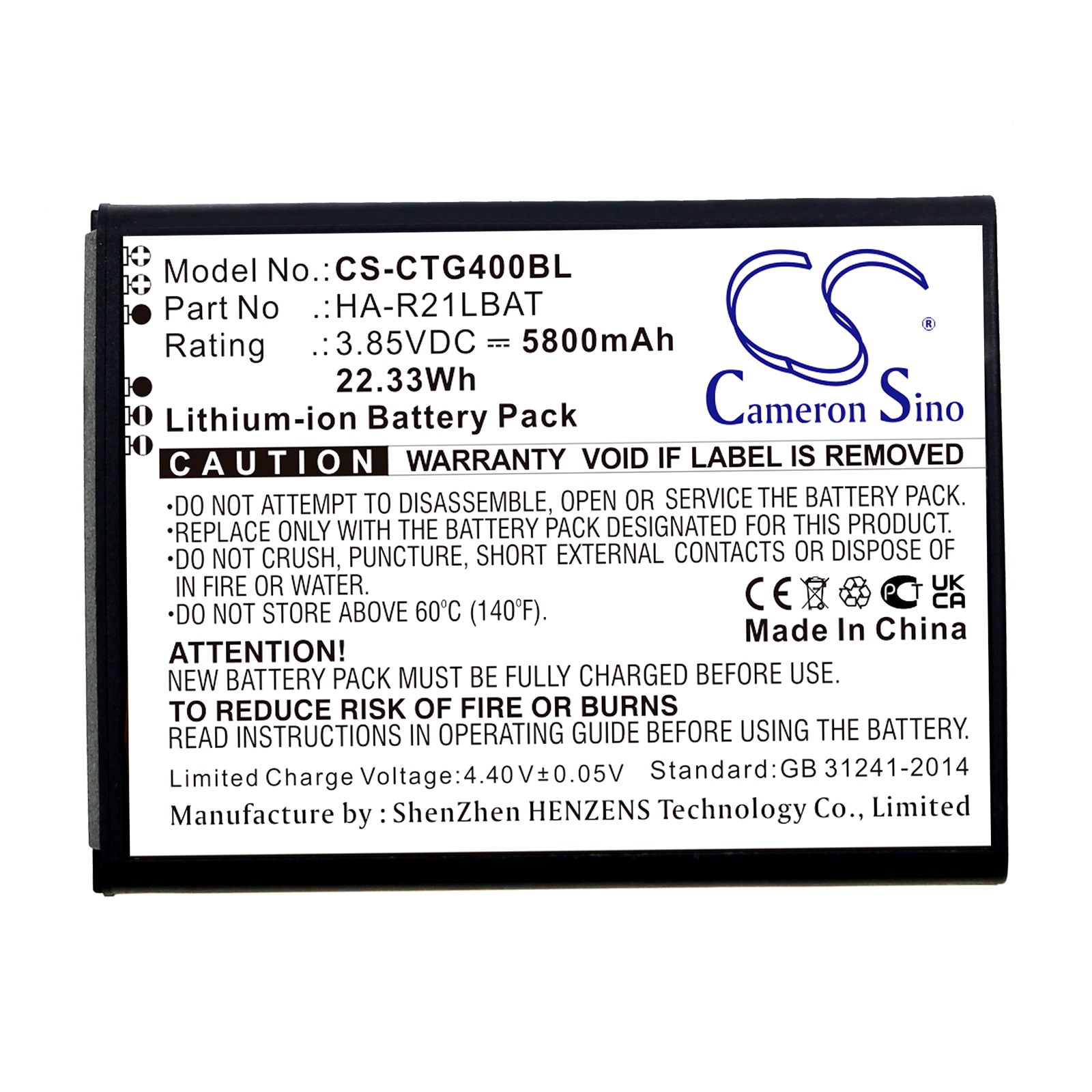 Batteri til strekkodeskanner for Casio IT-G400