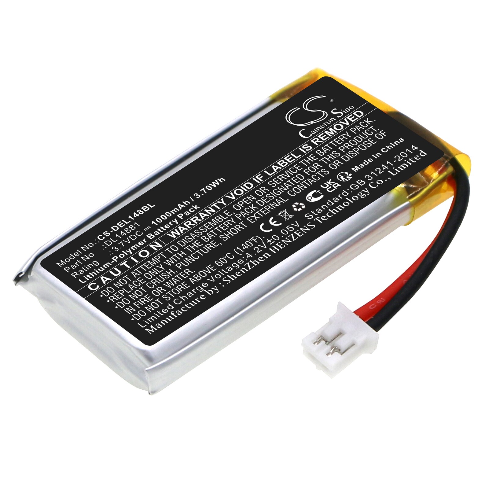 Batteri til strekkodeskanner for Deli 14951w