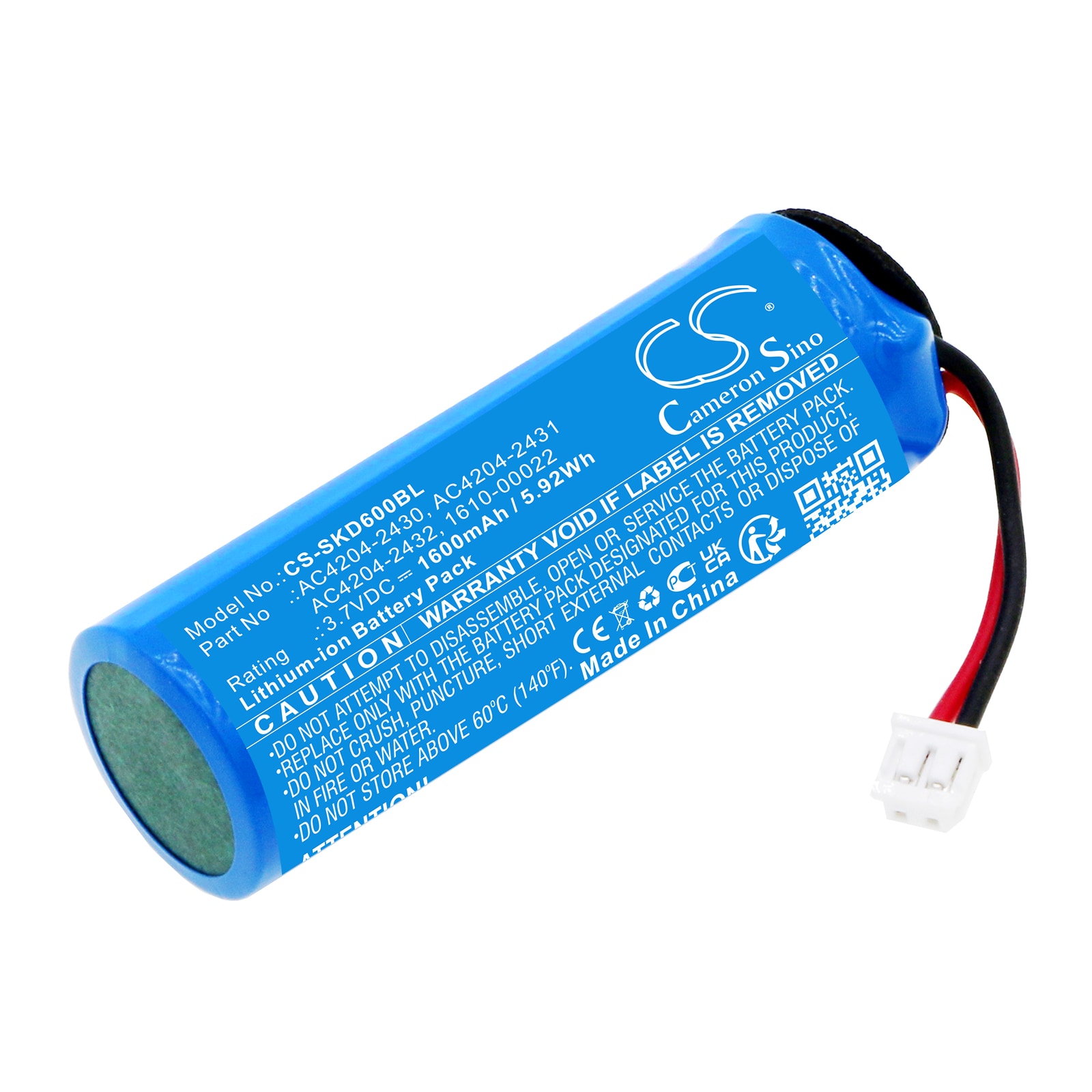 Batteri til strekkodeskanner for Socket Mobile D700, D730, D740 osv.