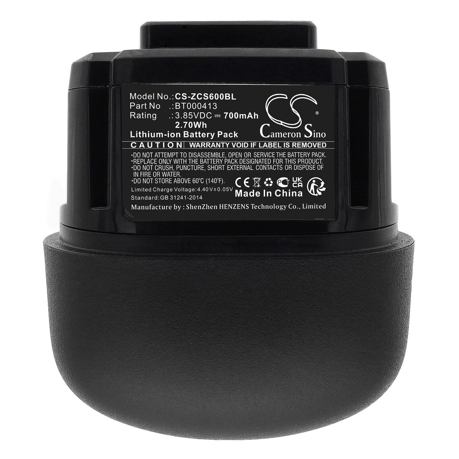 Batteri for strekkodeskanner for Zebra CS60, CS6080, CS6080-SR40004VZWW