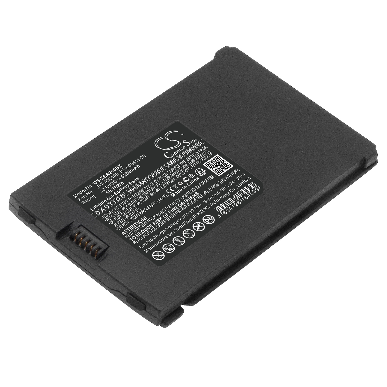 Batteri til strekkodeskanner for Zebra TC21, TC26, TC26AK osv.
