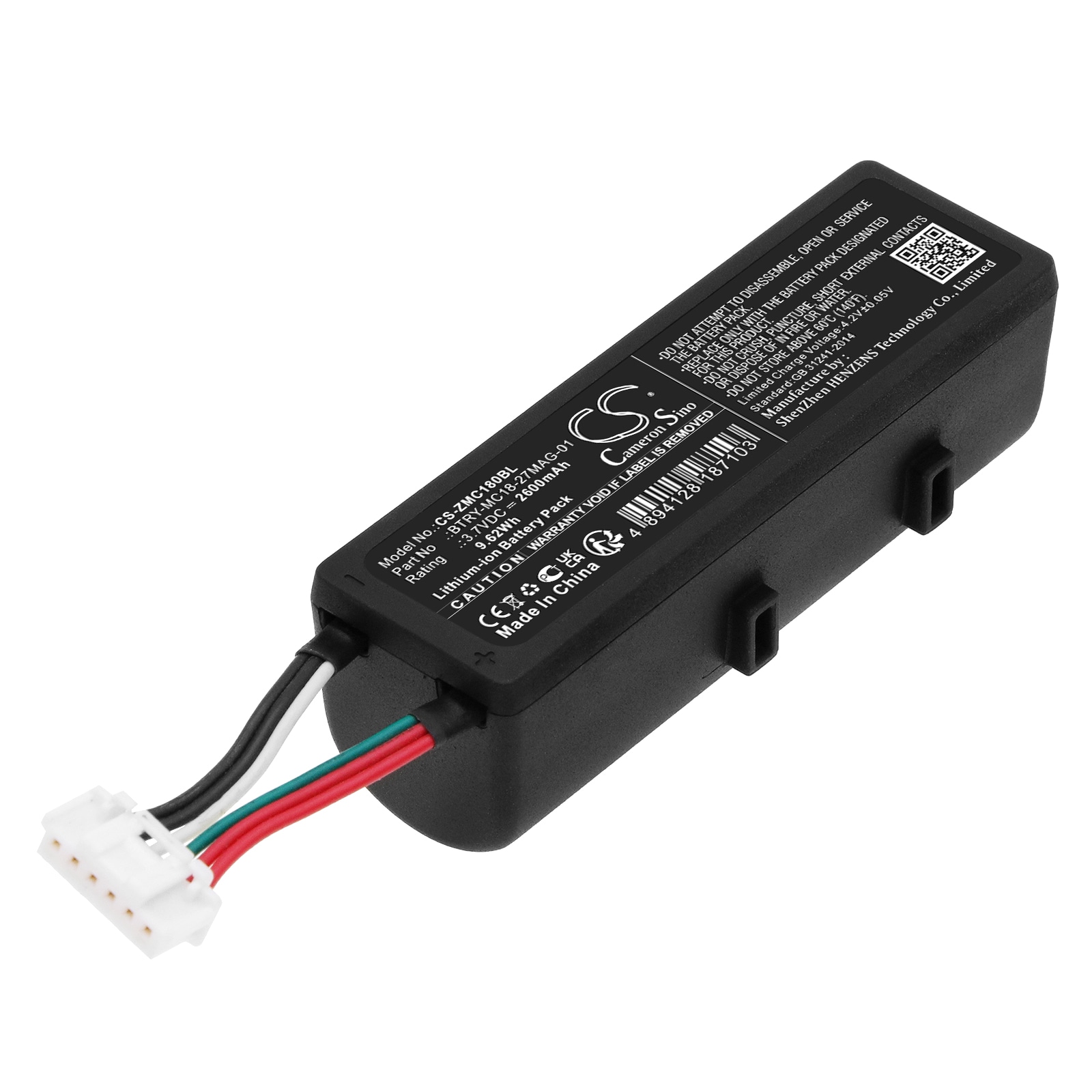 Batteri for strekkodeskanner for Zebra MC18, MC18N0