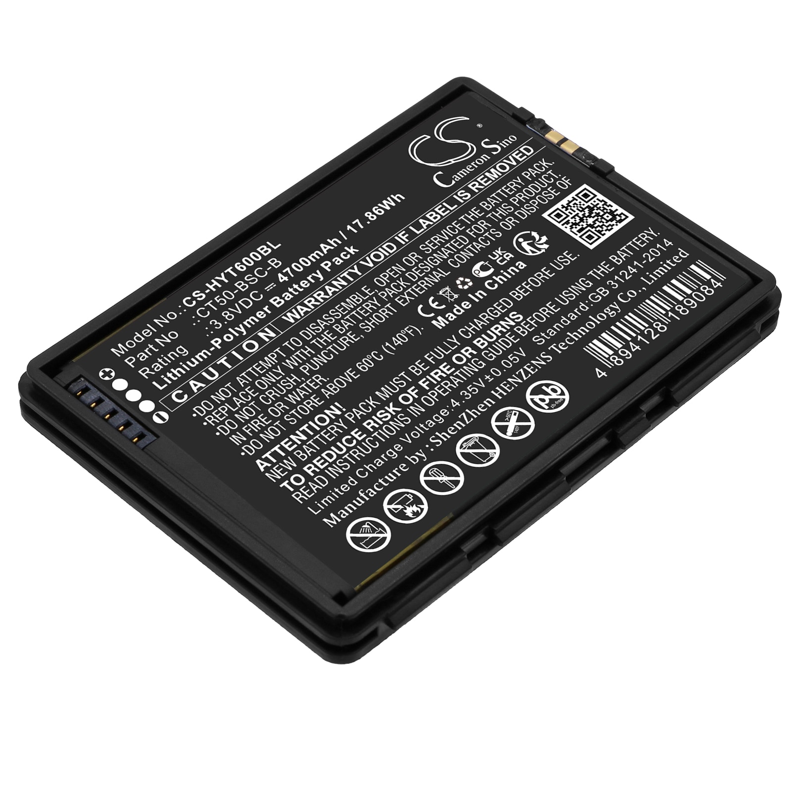 Batteri til strekkodeskanner for Honeywell Dolphin CT60, Dolphin CT65, CT50 osv.