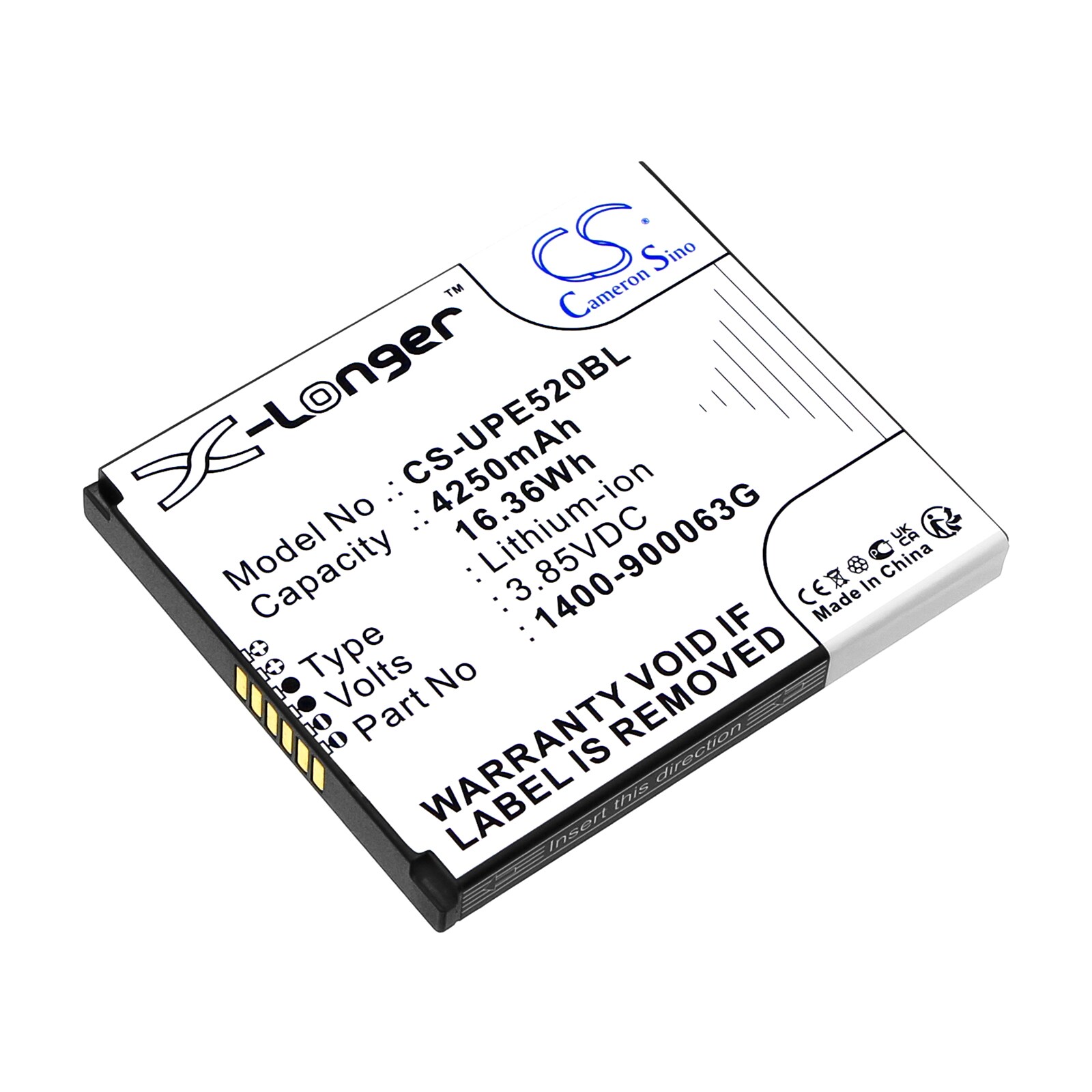 Batteri til strekkodeskanner for Unitech EA520