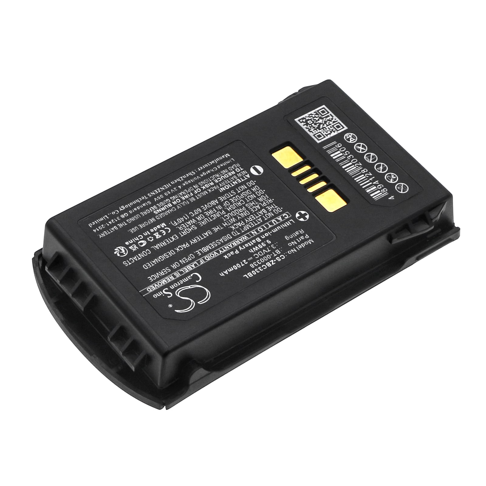 Batteri for strekkodeskanner for Zebra MC33, MC330, MC3300 osv.