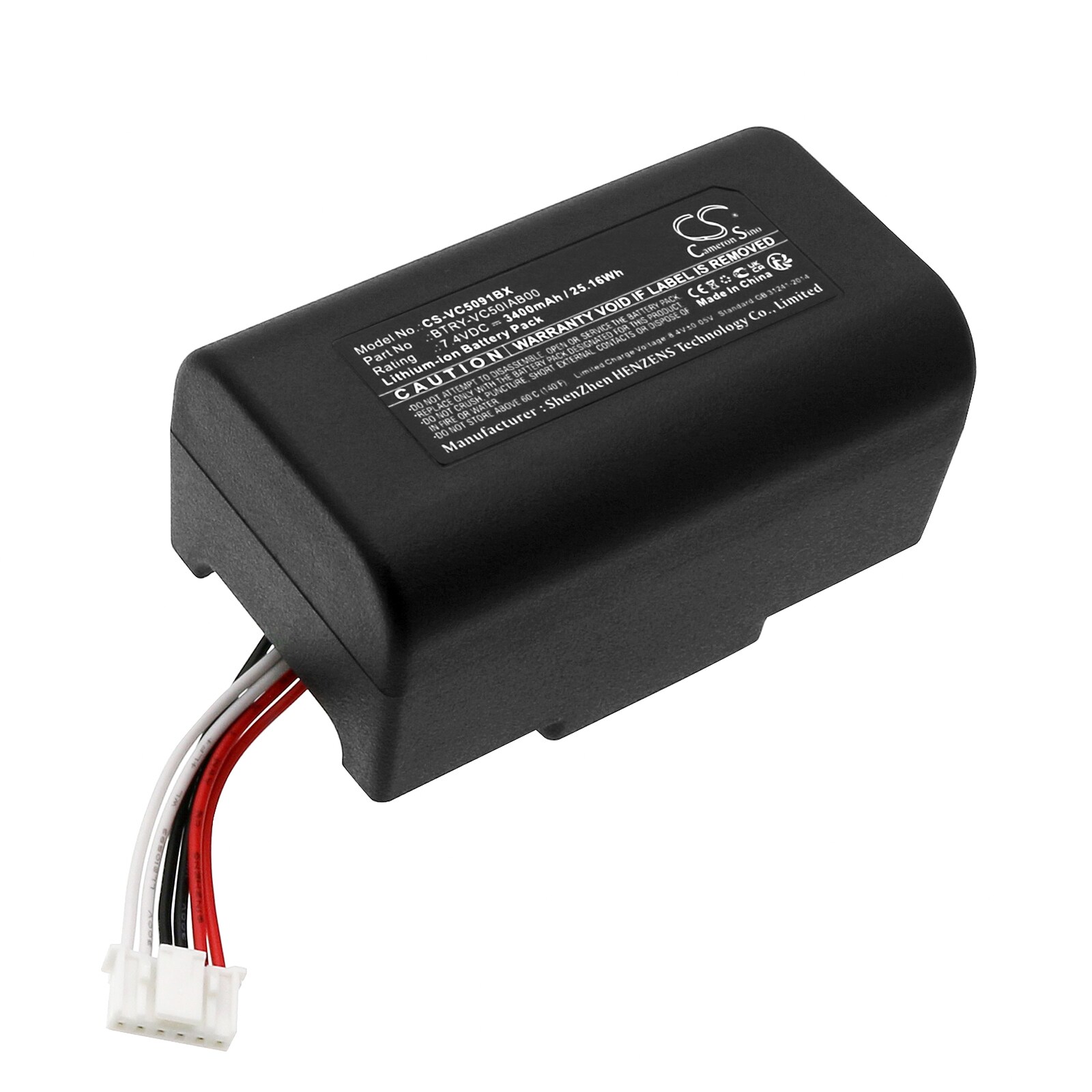 Batteri til strekkodeskanner for Symbol VC5090-MA0TMQGH6WR, VC5090-MA0QL0GH6WW og andre