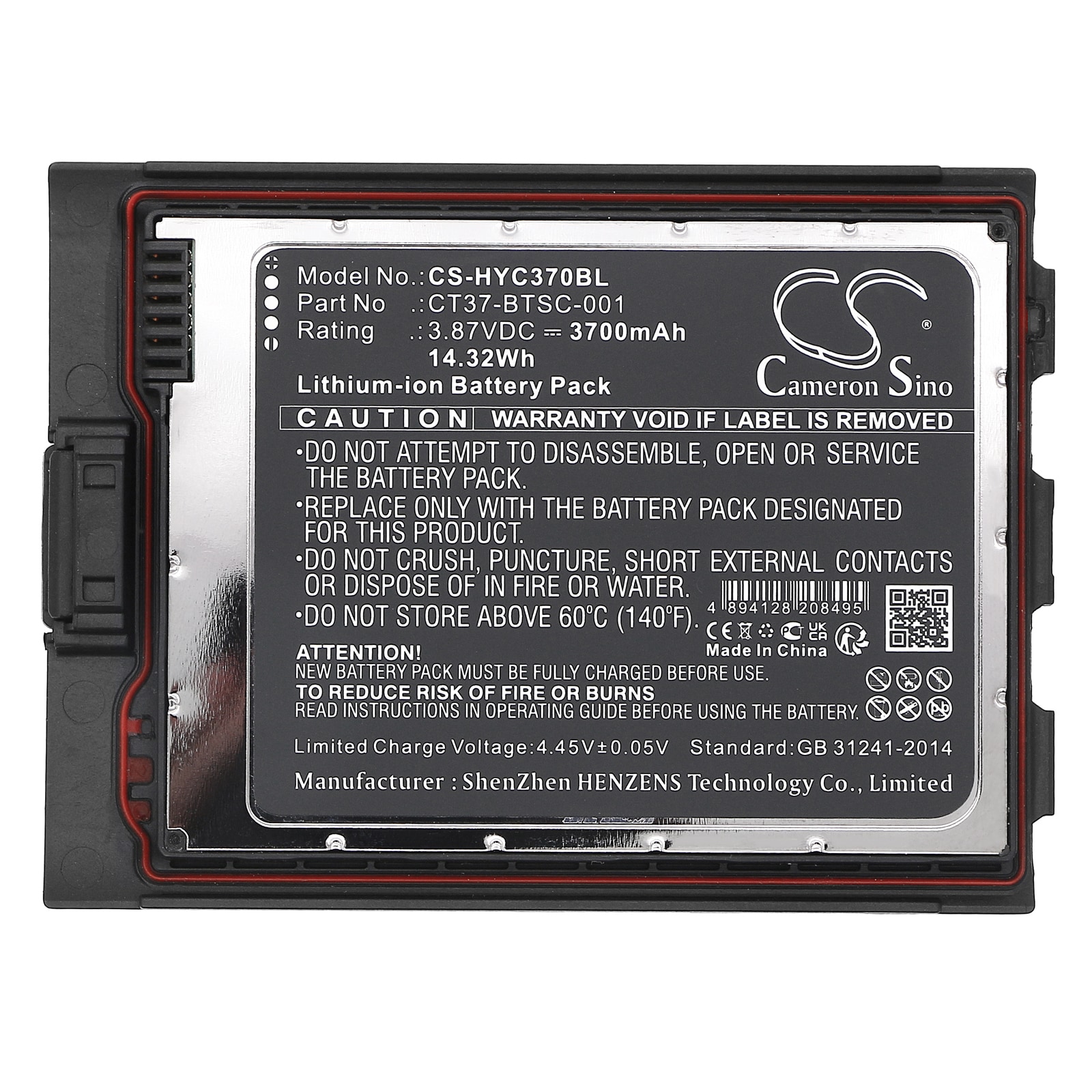 Batteri til strekkodeskanner for Honeywell CT30 XP Mobile Computer, CT37