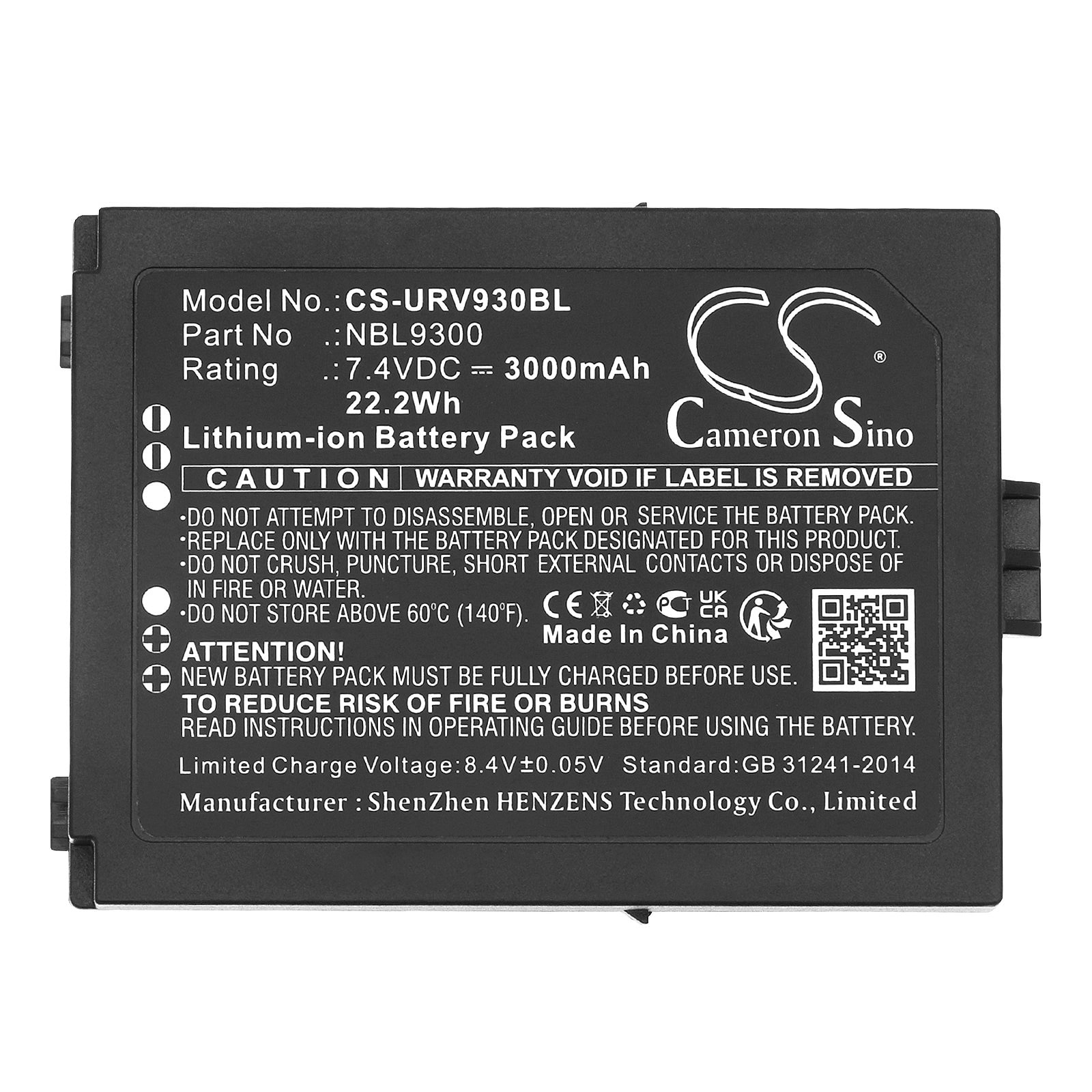 Batteri til strekkodeskanner for Urovo NBL9300