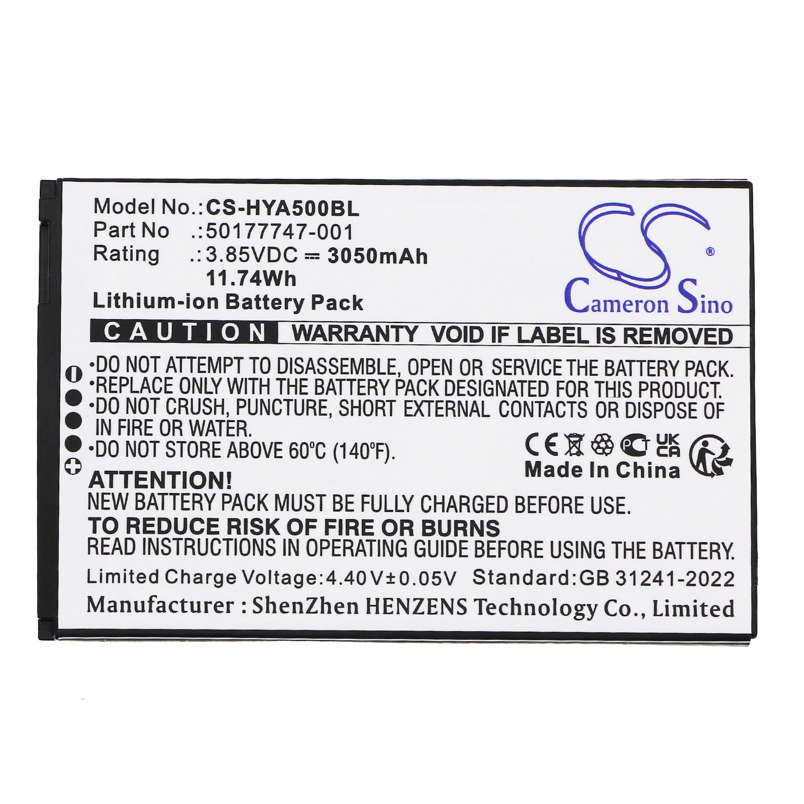 Batteri til strekkodeskanner for Honeywell ScanPal EDA5S