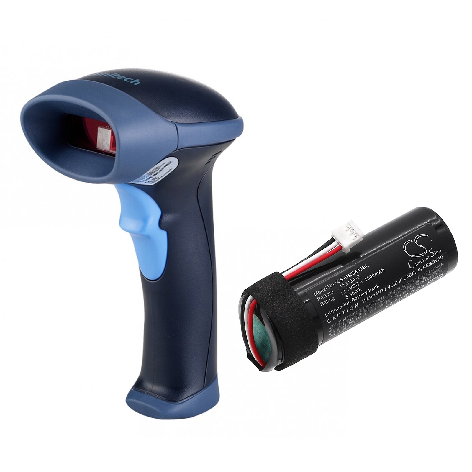 Batteri til strekkodeskanner for Unitech HT-1853, MS840, MS840B osv.