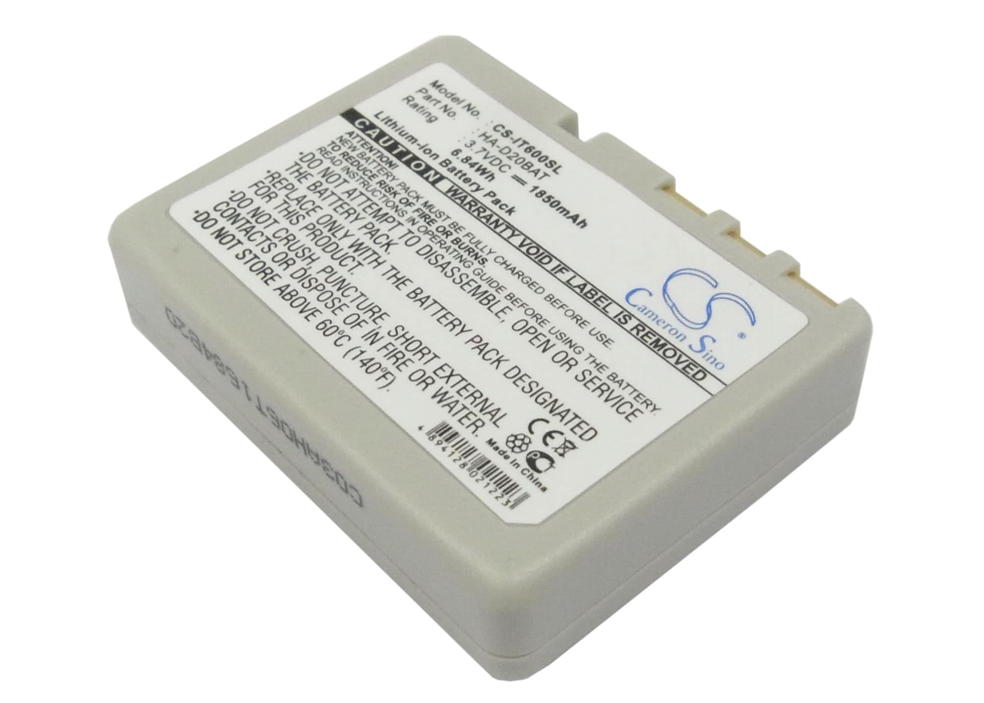 Batteri til strekkodeskanner for Casio IT-600, IT-300, IT-G500 osv.