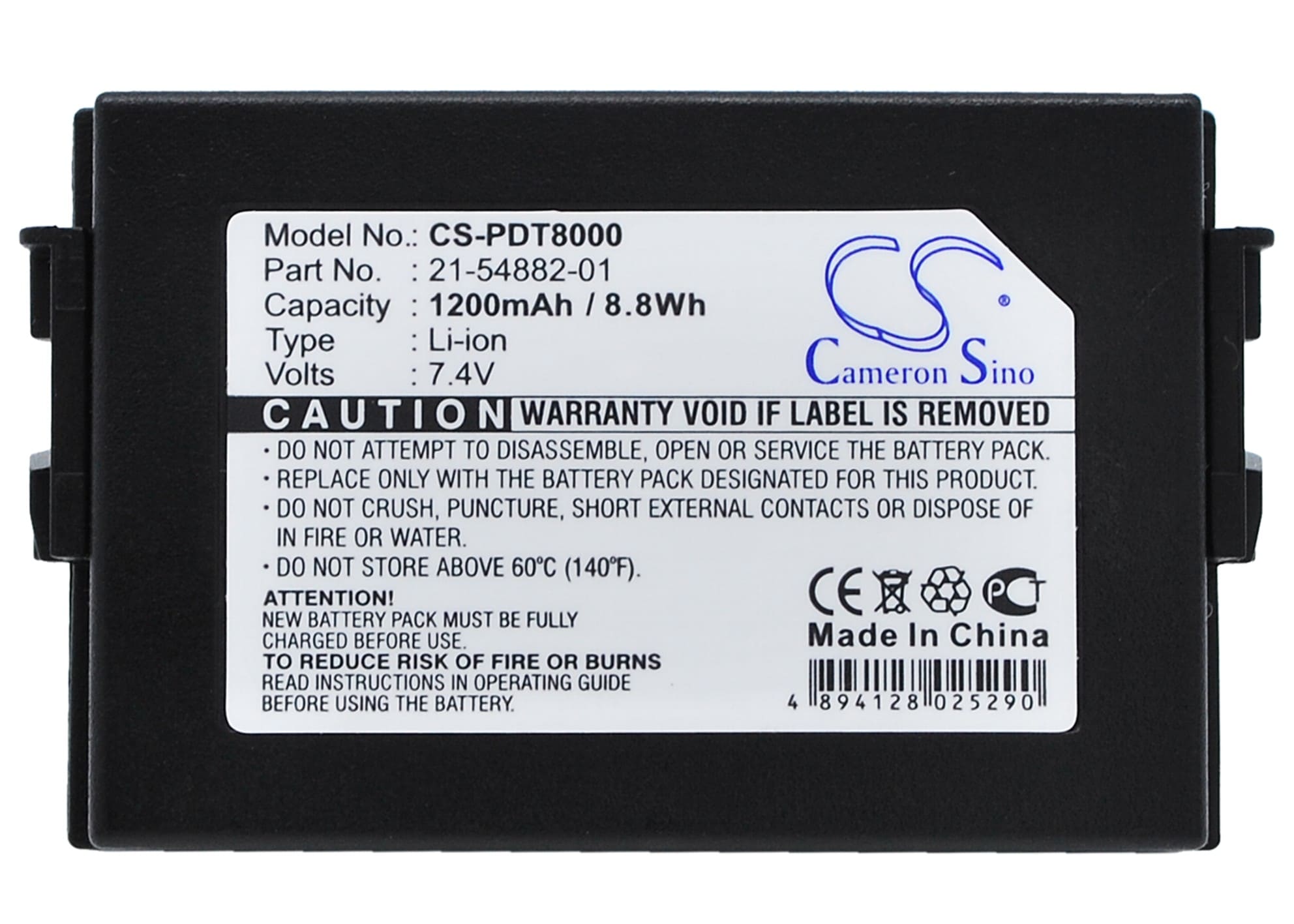Batteri til strekkodeskanner for Symbol PDT8000, PDT8037, PDT8046 osv.