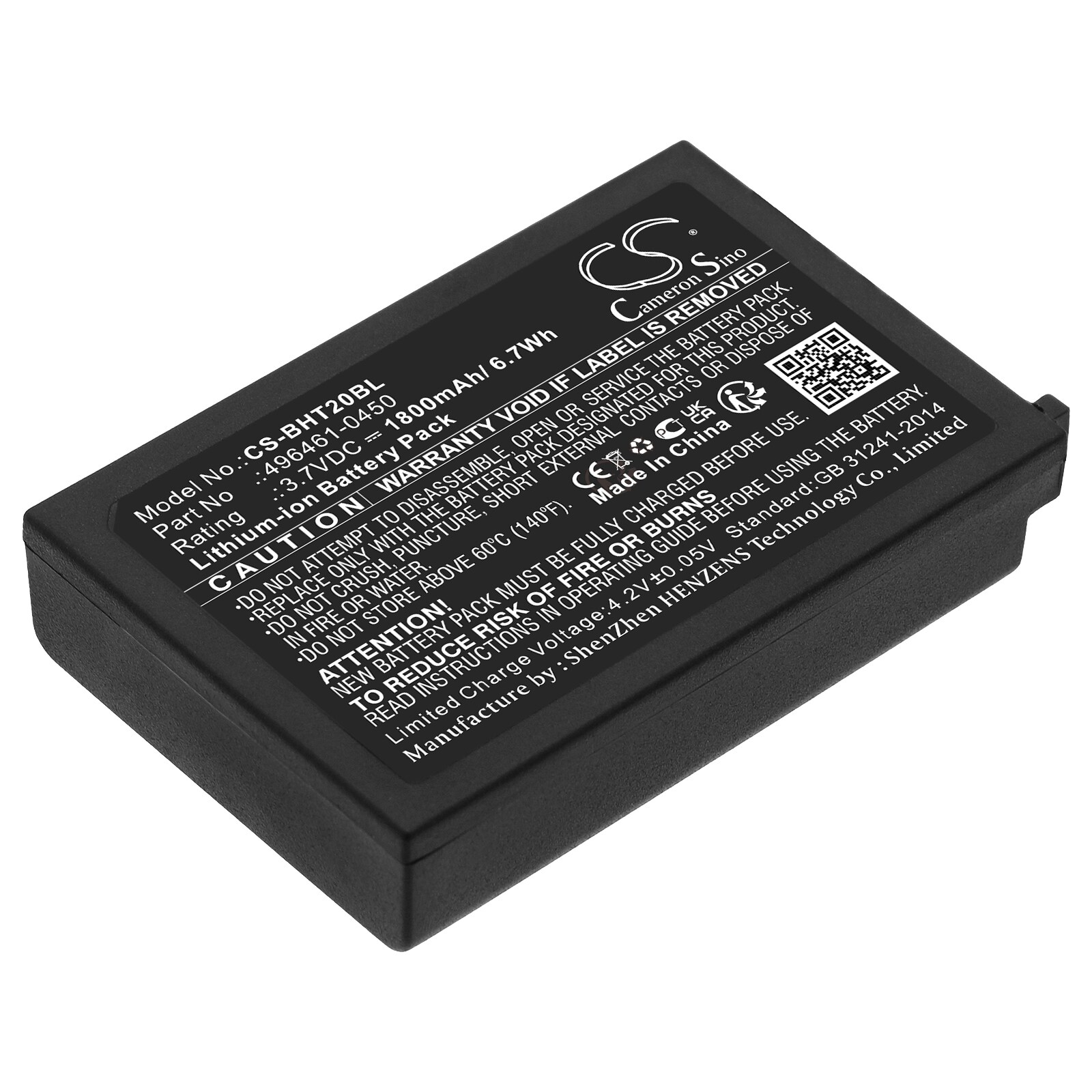 Batteri for strekkodeskanner for Denso BHT-400Q, BHT-825QW, BHT-1306B etc.