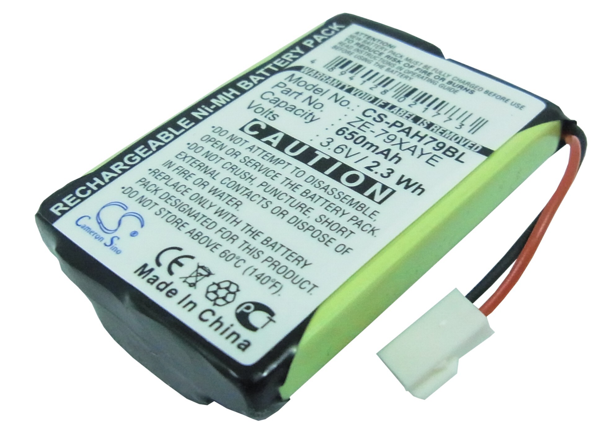 Batteri til strekkodeskanner for Panasonic håndholdt ZE-79UNCY, håndholdt ZE-79XAYE