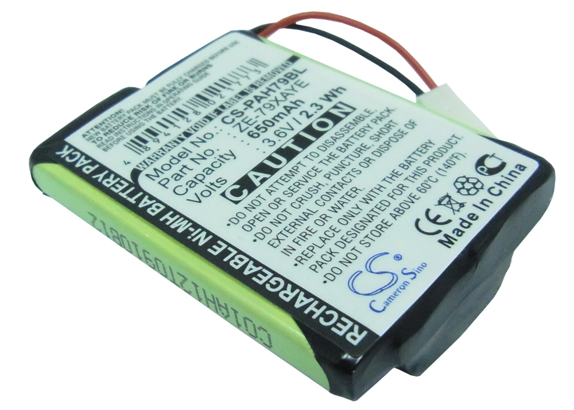 Batteri til strekkodeskanner for Panasonic håndholdt ZE-79UNCY, håndholdt ZE-79XAYE
