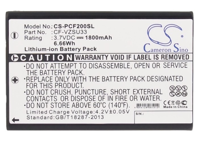 Batteri til strekkodeskanner for Panasonic Toughbook CF-P2