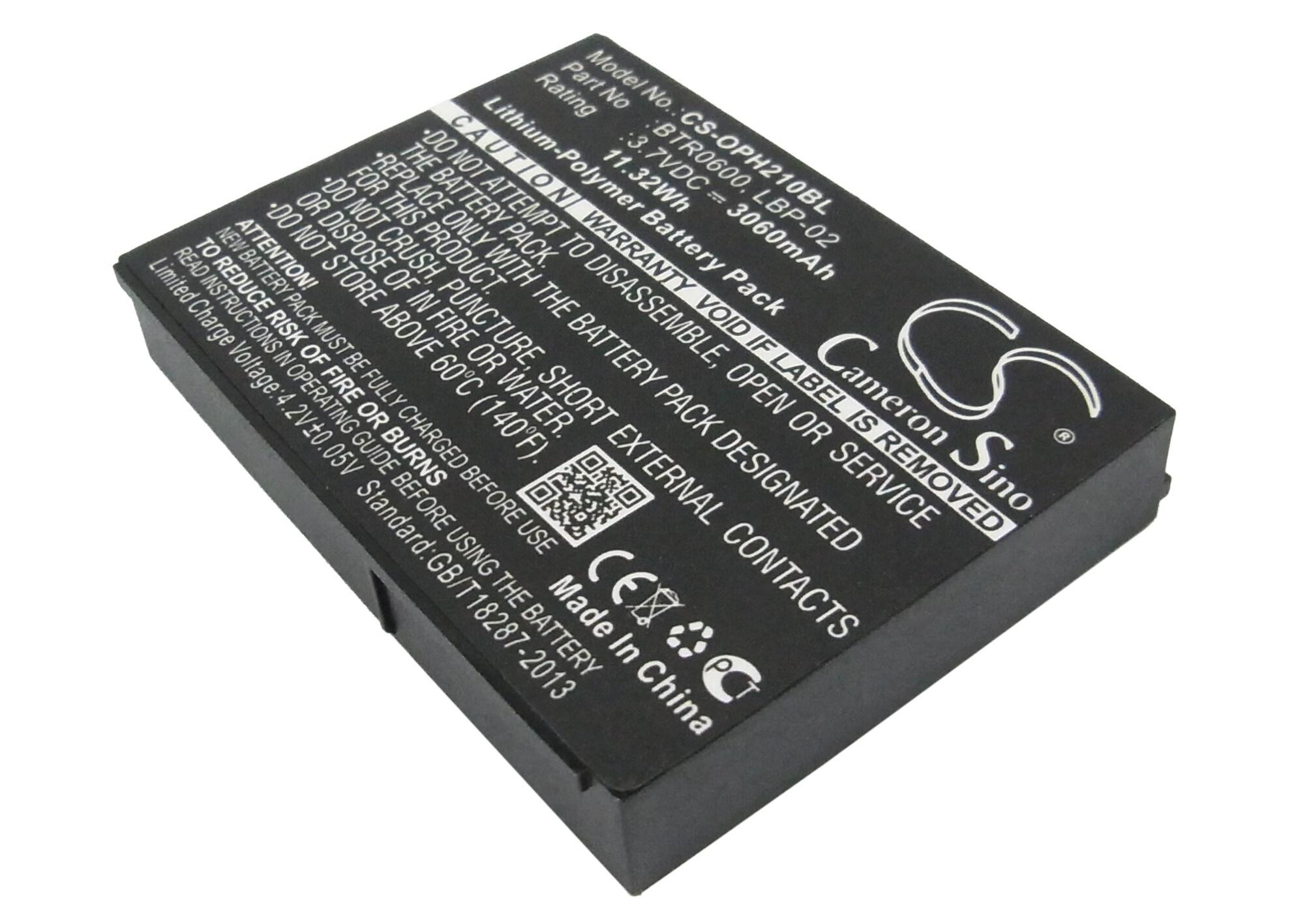 Batteri til strekkodeskanner for Opticon H21, H22, H21 1D osv.
