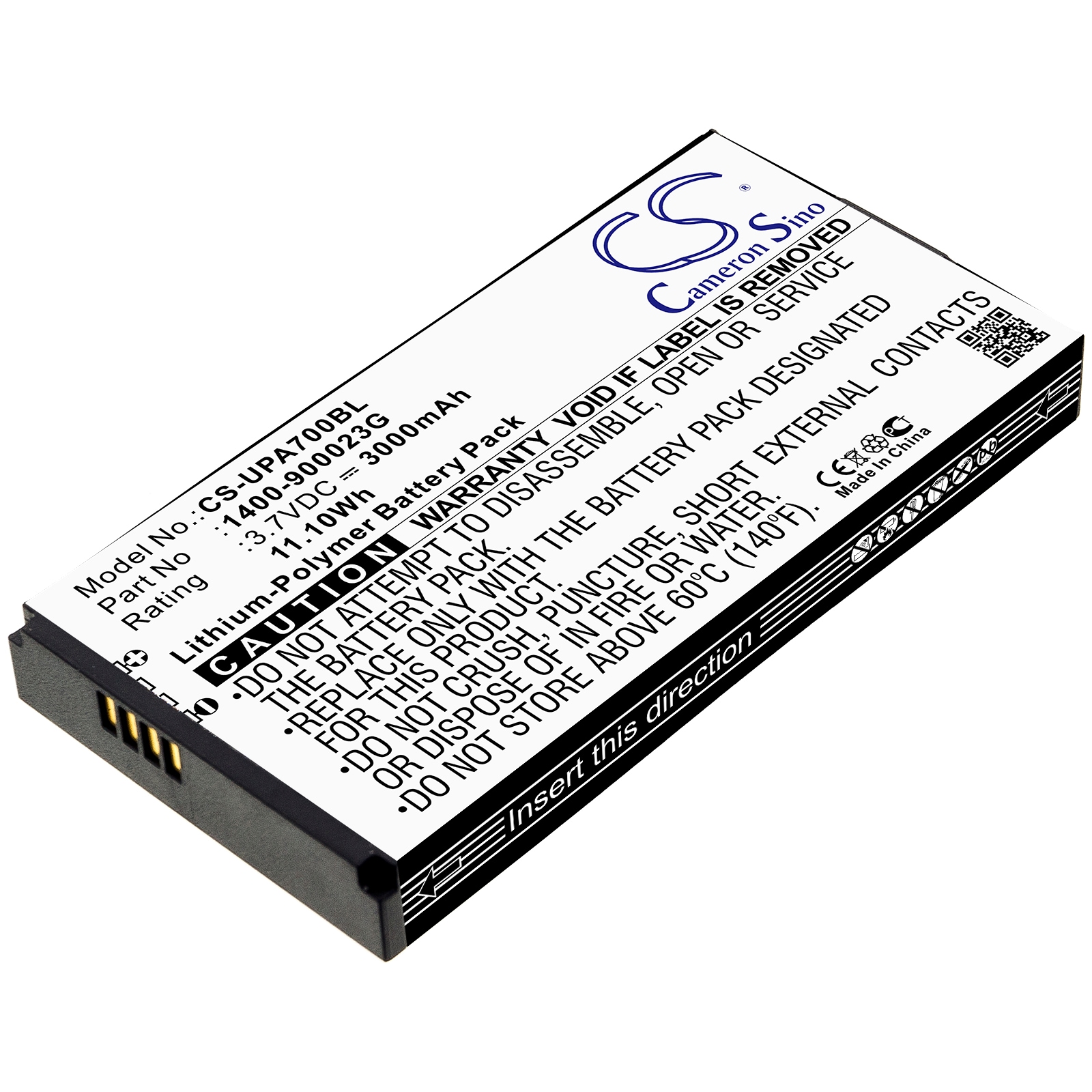 Batteri til strekkodeskanner for Unitech PA700, PA720, PA700MCA
